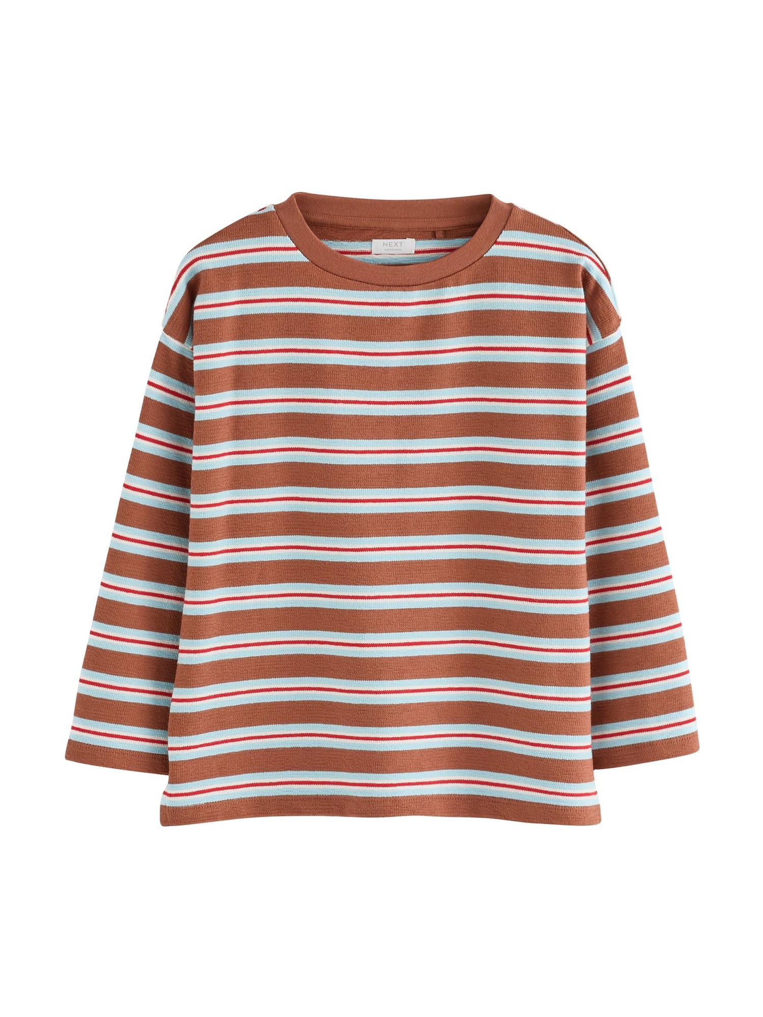 Next Tricou albastru deschis / maro / roșu / alb