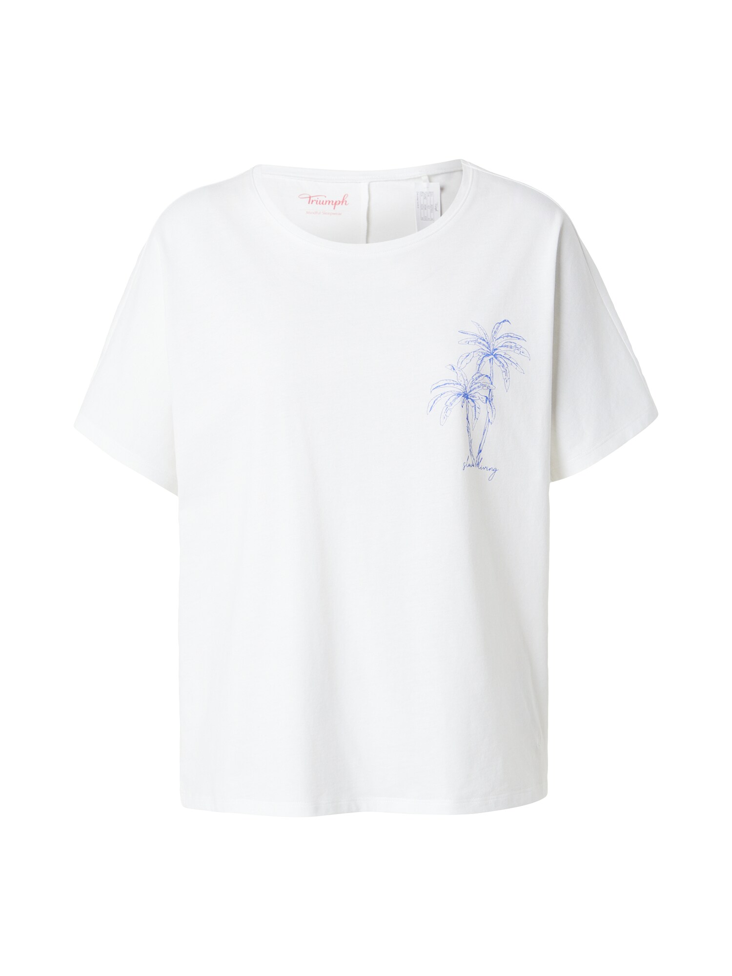 TRIUMPH Tricou 'Mix & Match'  albastru / alb