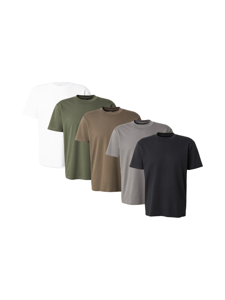 T-shirt 'EVERYDAY' brun / grå / oliv / svart