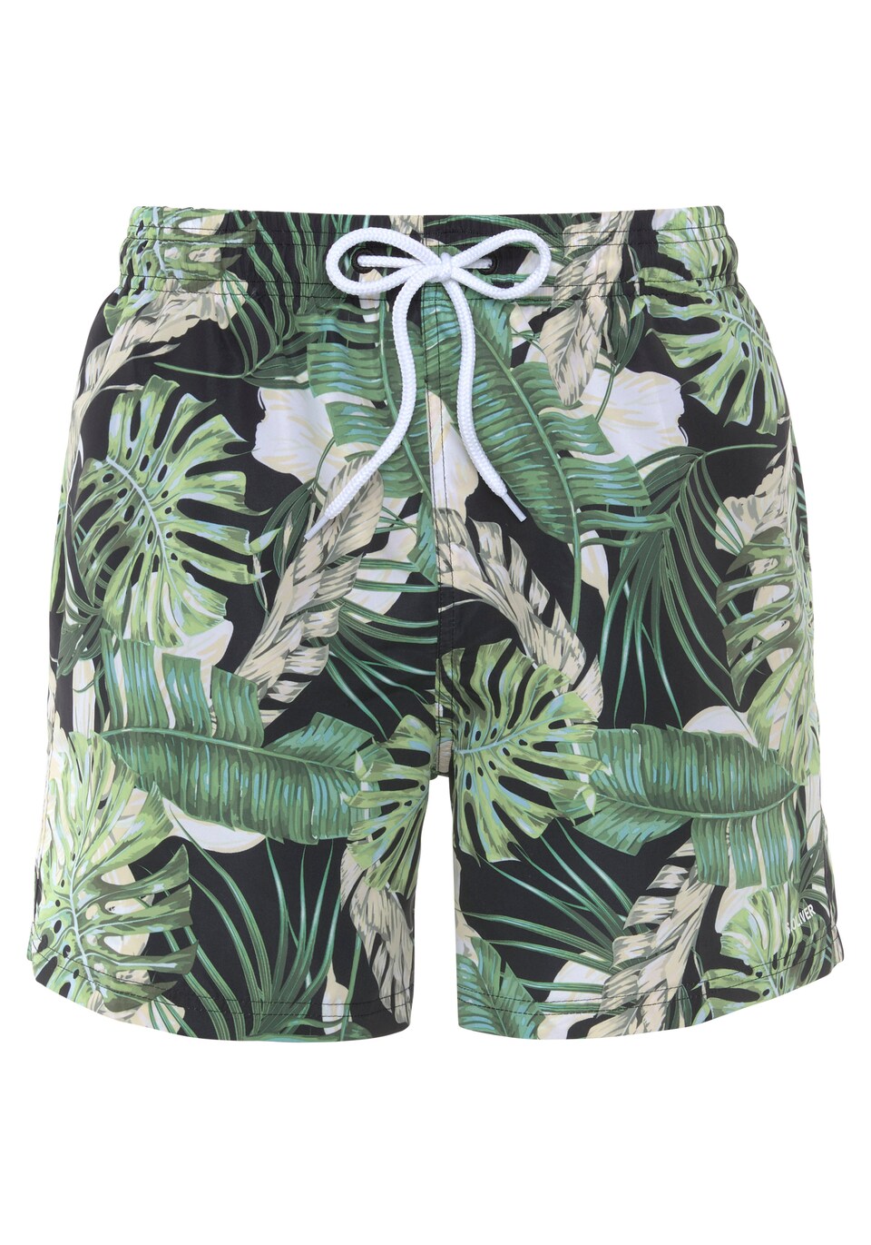 Badshorts kräm / grön / svart
