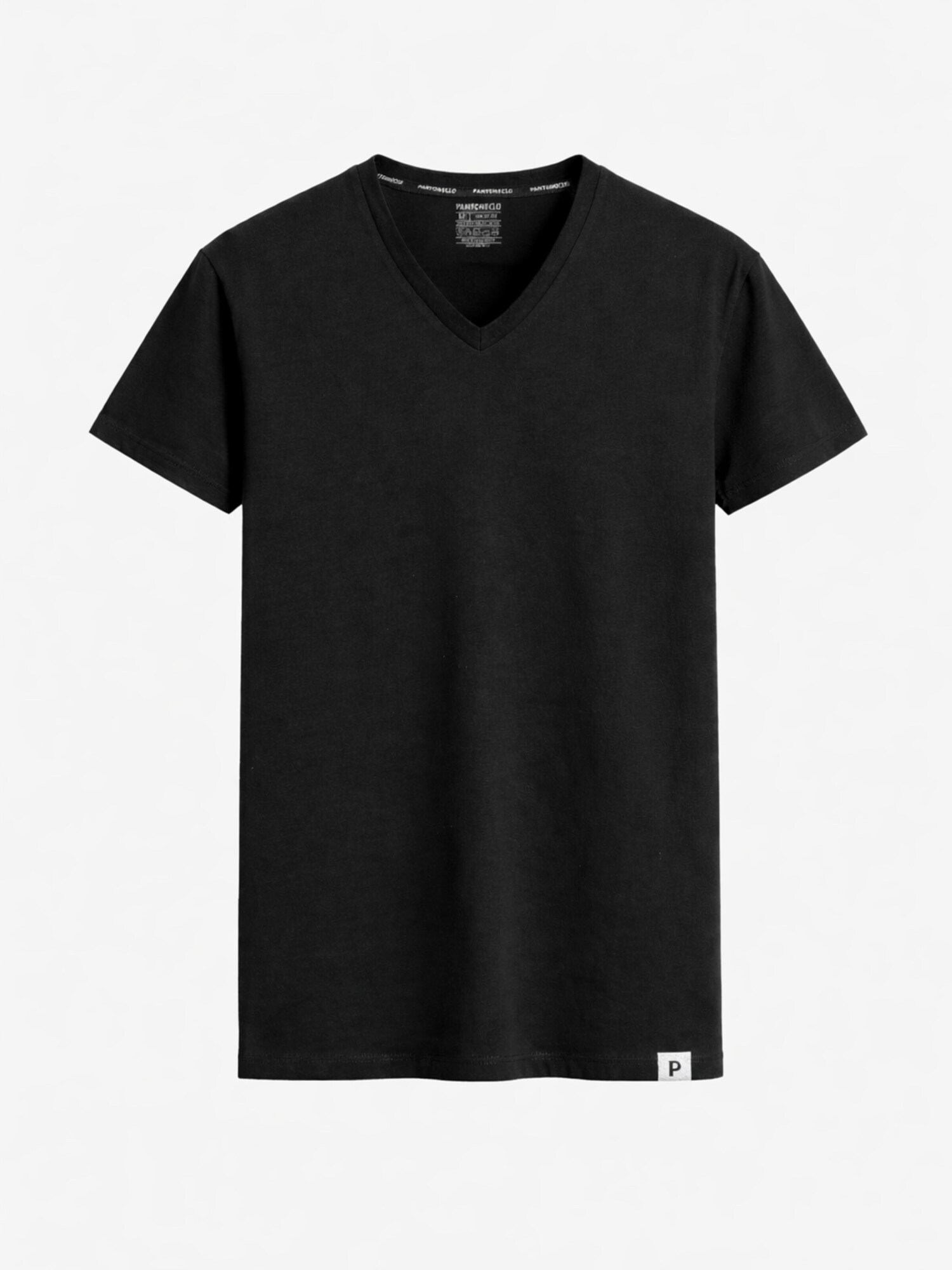PANTONECLO Camiseta 'Pantoneclo Men’s Bamboo T-Shirt V-Neck' negro