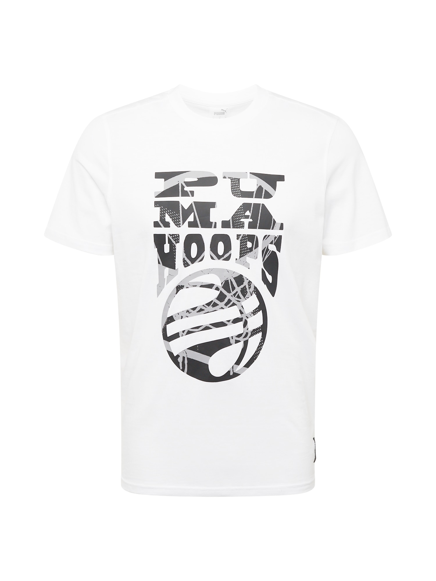 PUMA Функционална тениска 'The Hooper 1'  сиво / черно / бяло