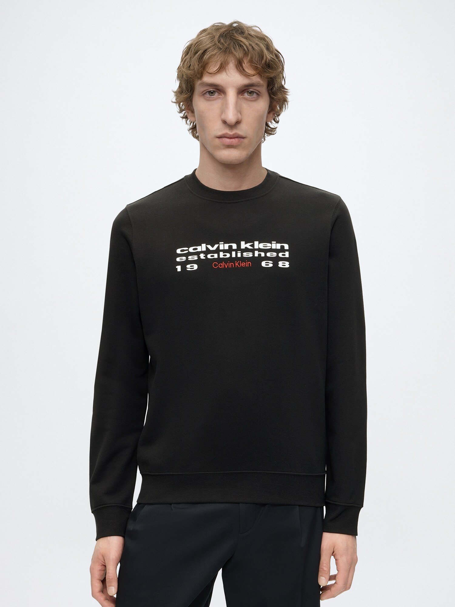 Calvin Klein Jeans Sudadera  rojo vivo / negro / blanco – imagen 8