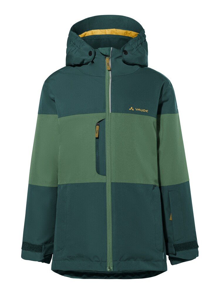 VAUDE Outdoorjacke 'Snow Cup' Jungen Größe 122/128 gelb / grün / dunkelgrün