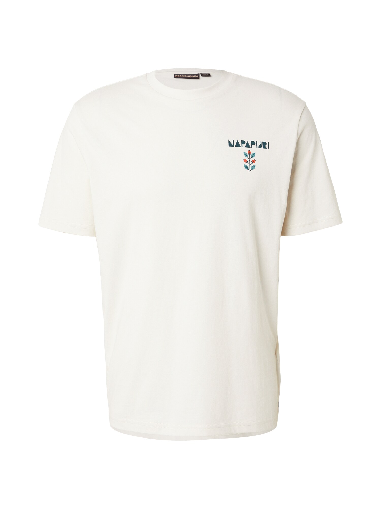 NAPAPIJRI Tricou S-SWHOL albastru deschis / verde pin / portocaliu închis / alb