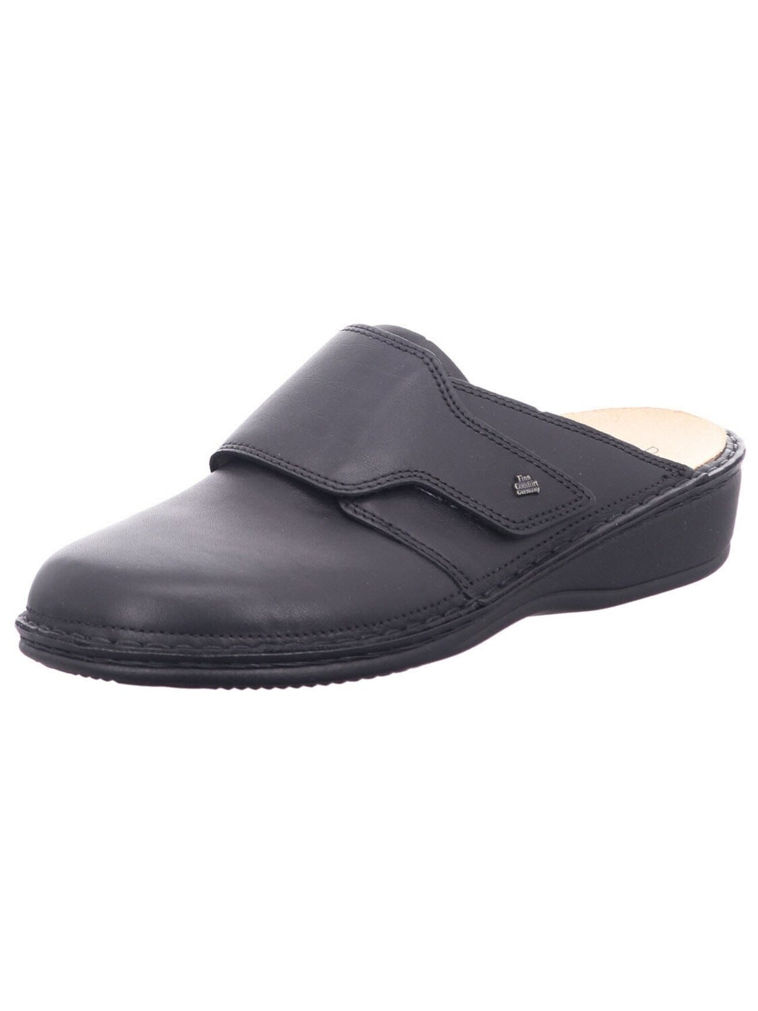 Finn Comfort Muiltjes 'Pantolette Damen 02526 014099 Glattleder In Schwarz' Zwart