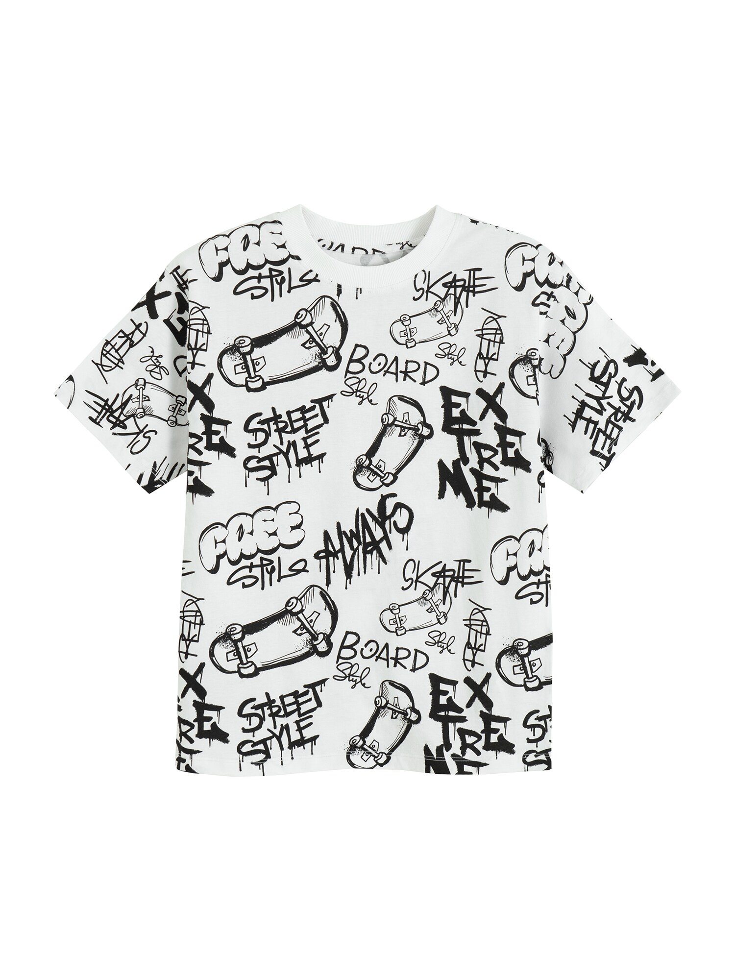 Cool Club Tricou  negru / alb