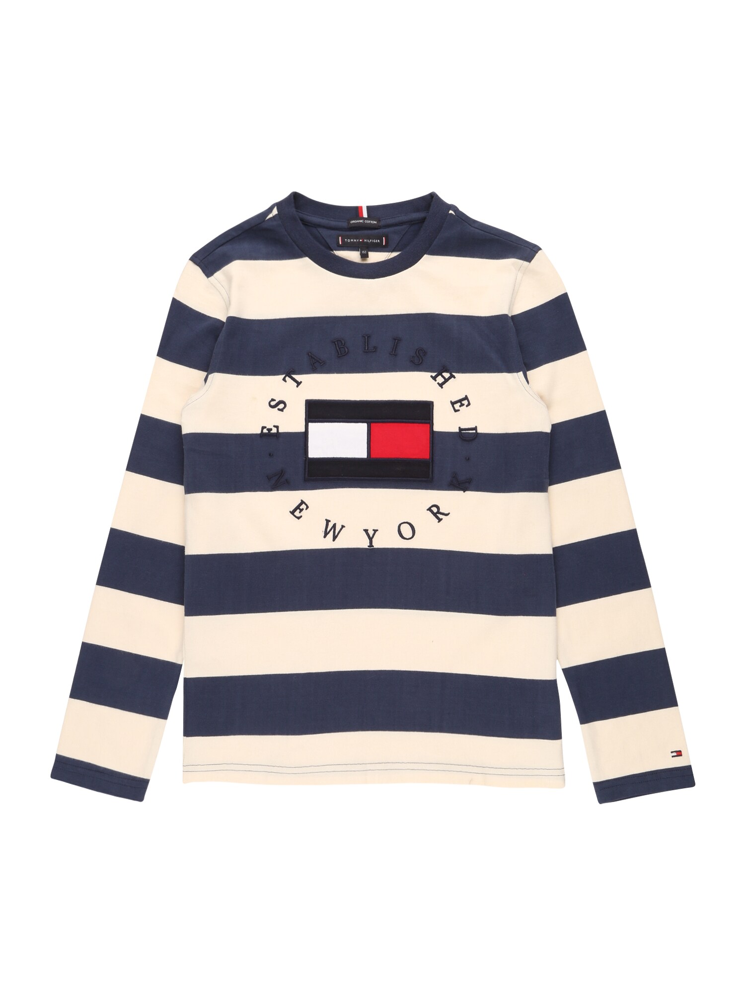 TOMMY HILFIGER Marškinėliai  smėlio / nakties mėlyna / raudona