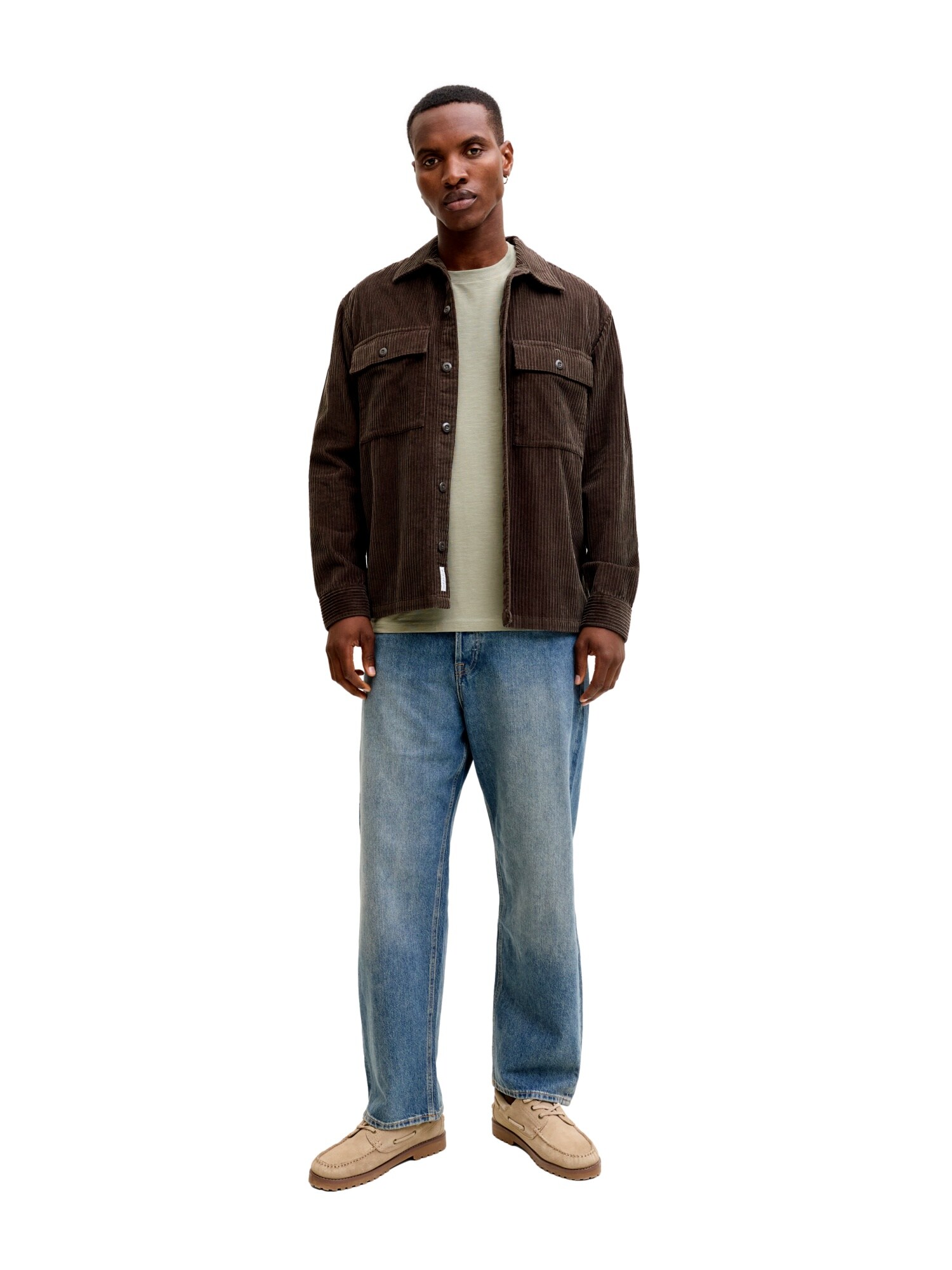 JACK & JONES Tričko 'JJEDover'  kaki (obrázok 4)