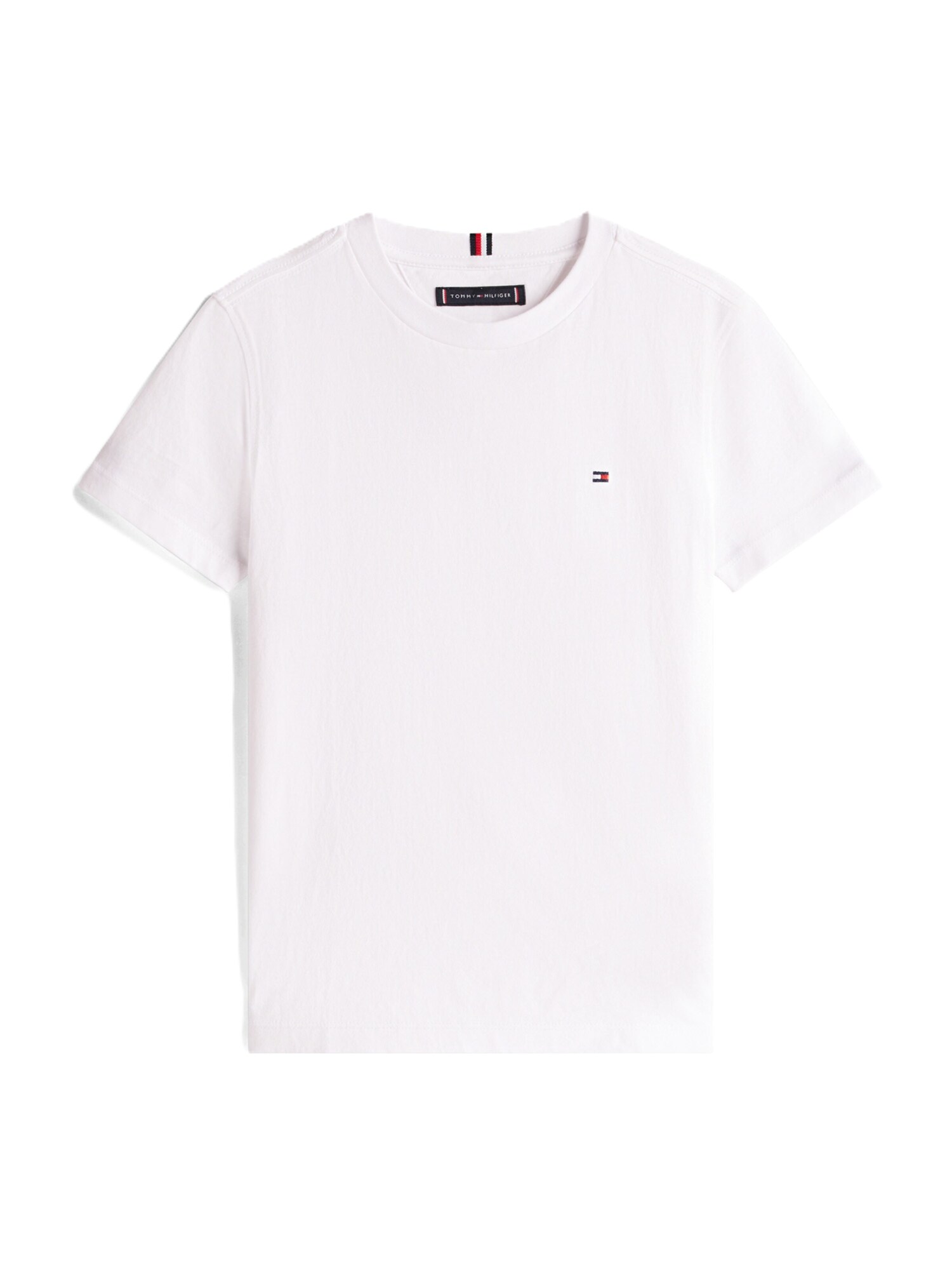 TOMMY HILFIGER Tričko 'Essential Flag Embroidery' biela