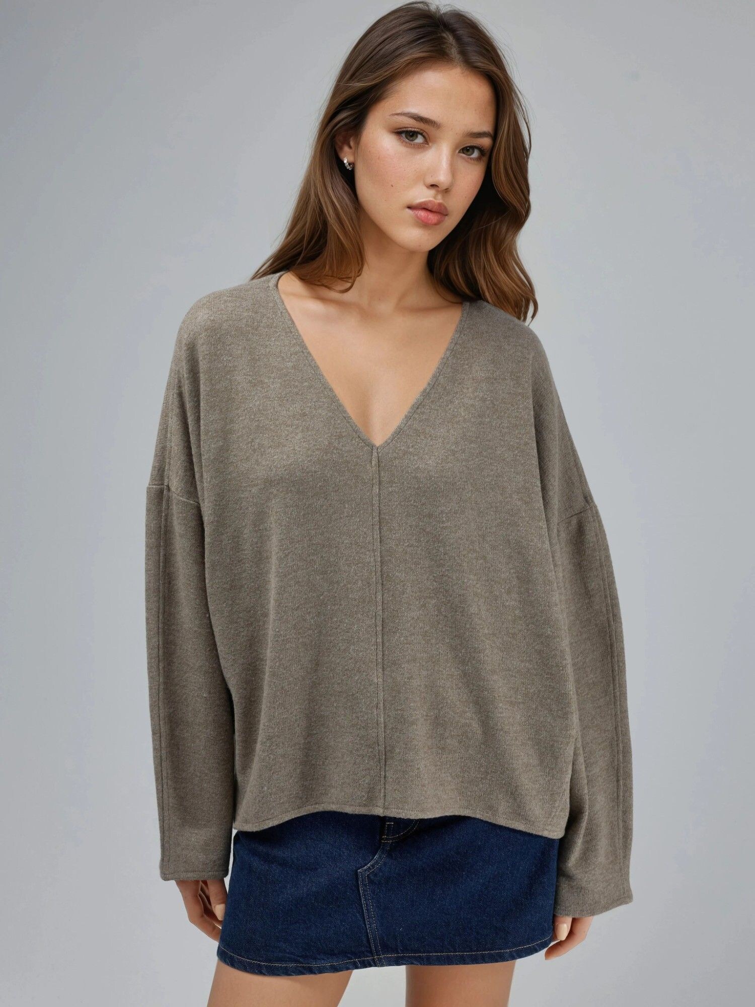 Busem Bluza svijetlosmeđa