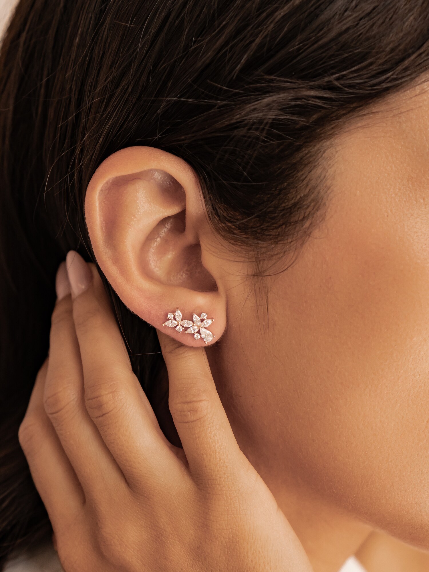 Thumbnail - Hey Happiness Ohrringe Marquise Flower