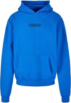 Merchcode Sweatshirt ‘Peanuts’ Kobaltblauw / Zwart / Wit