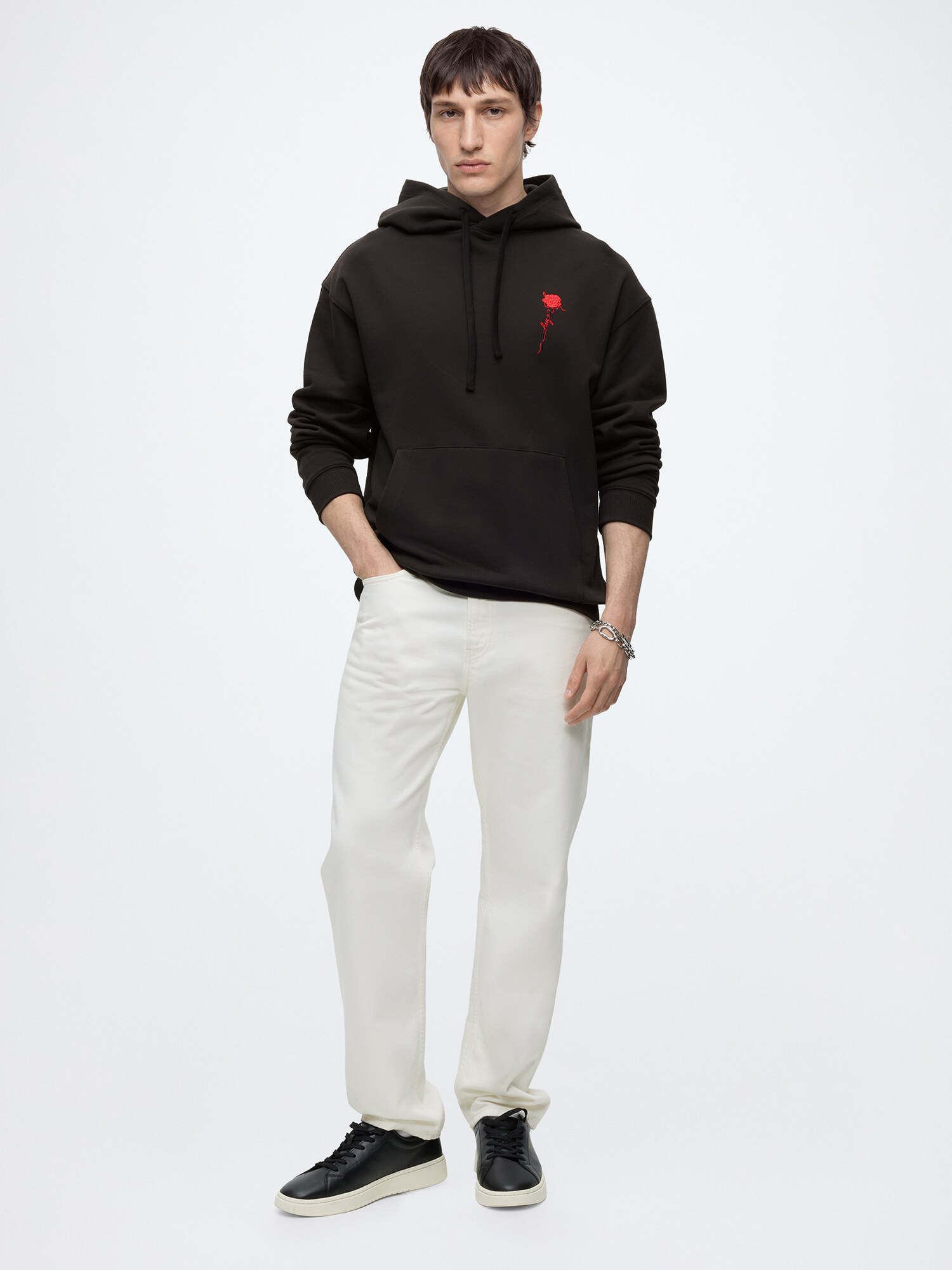 HUGO Sudadera  rojo / negro – imagen 4
