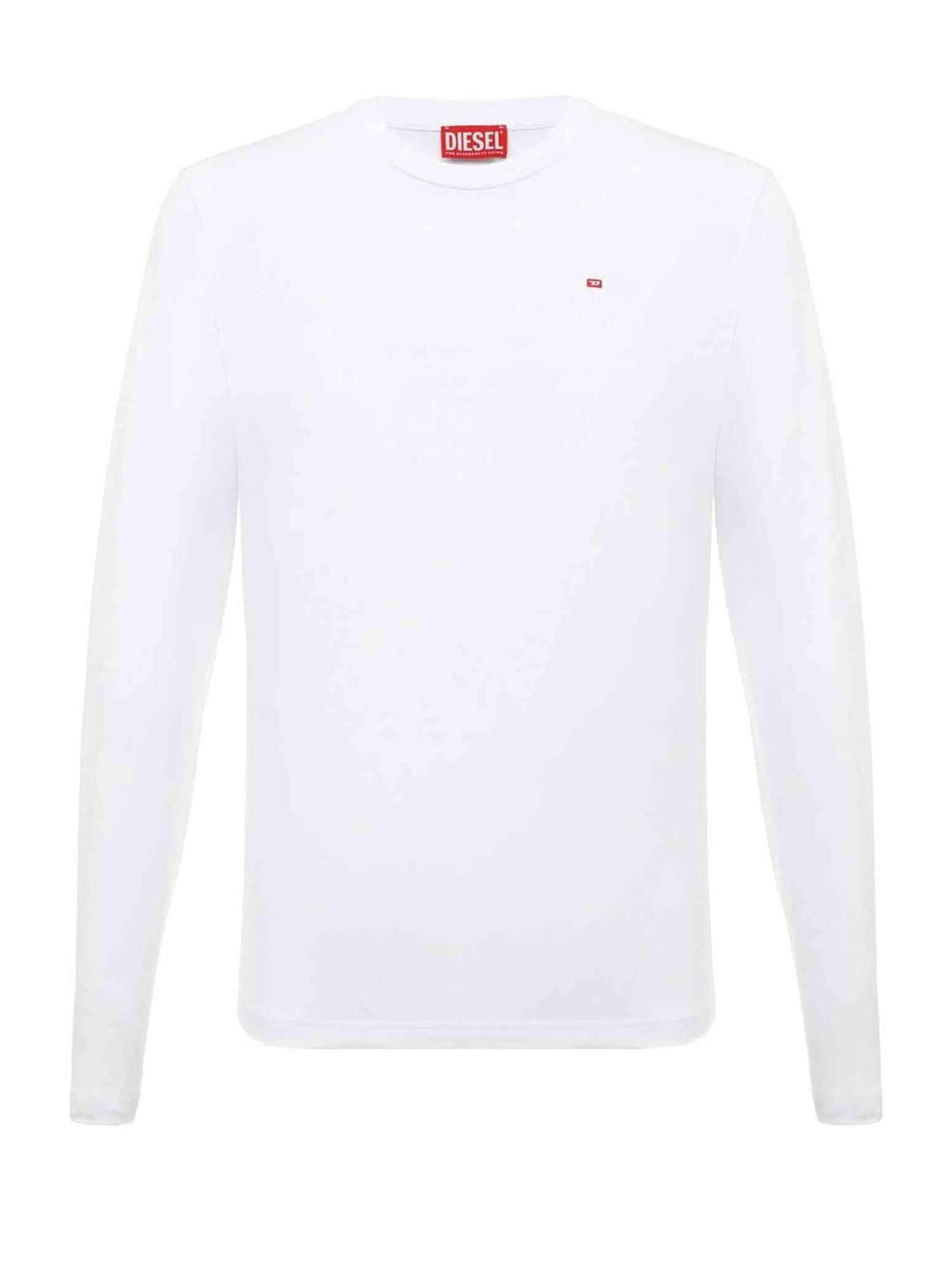 DIESEL Camiseta 'T-DIEGOR-LS-MICRODIV'  blanco