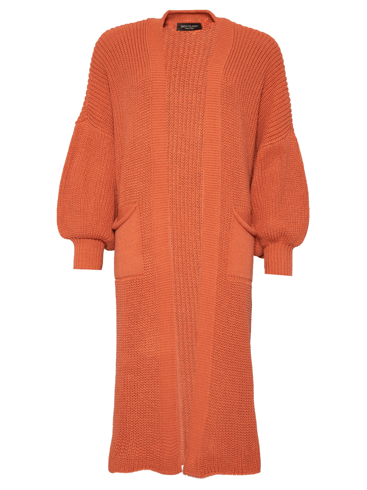 SASSYCLASSY Casaco de malha oversized  laranja escuro