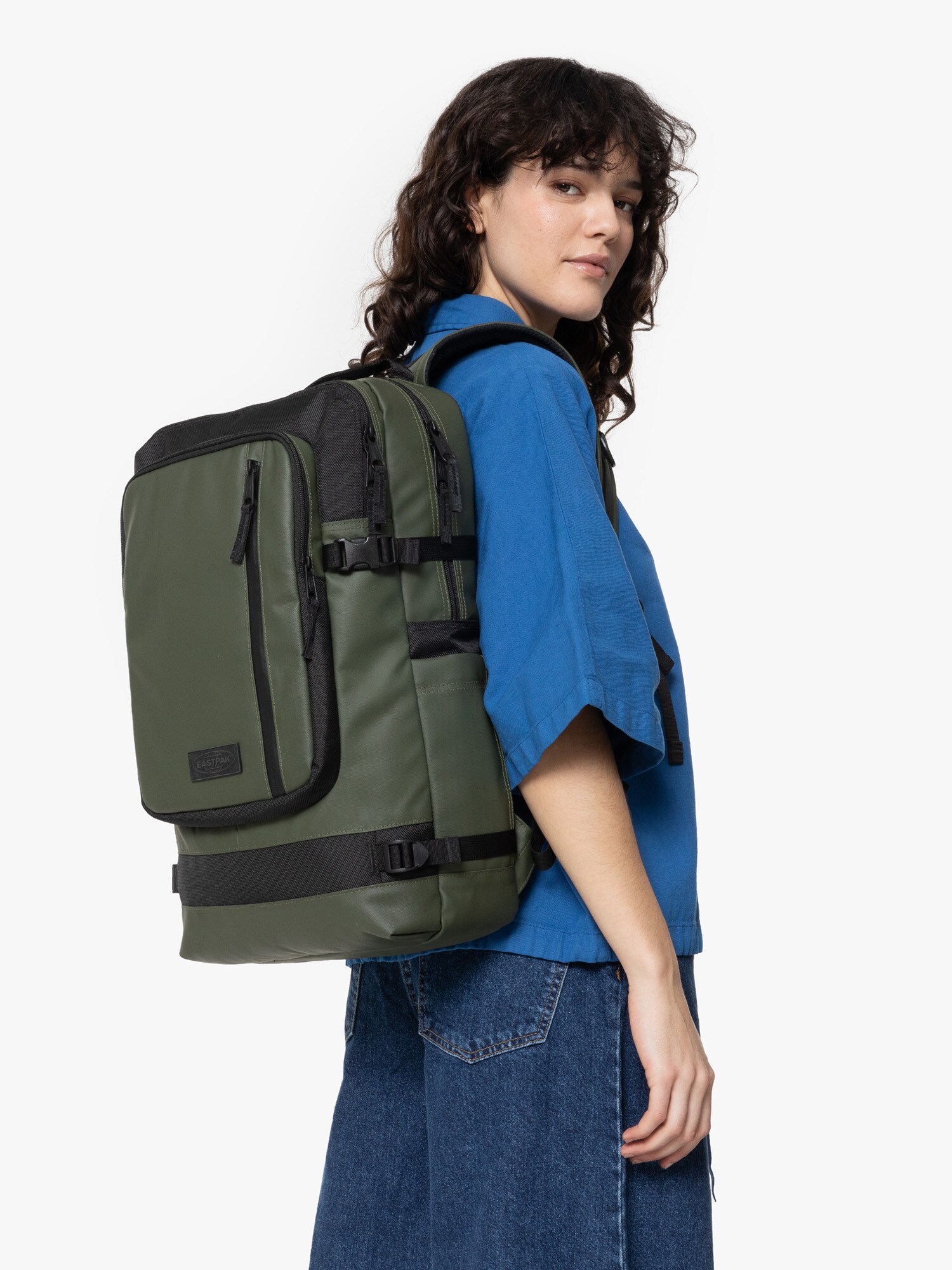 EASTPAK Hátizsák 'Tecum'  olíva / fekete termék 2. képe