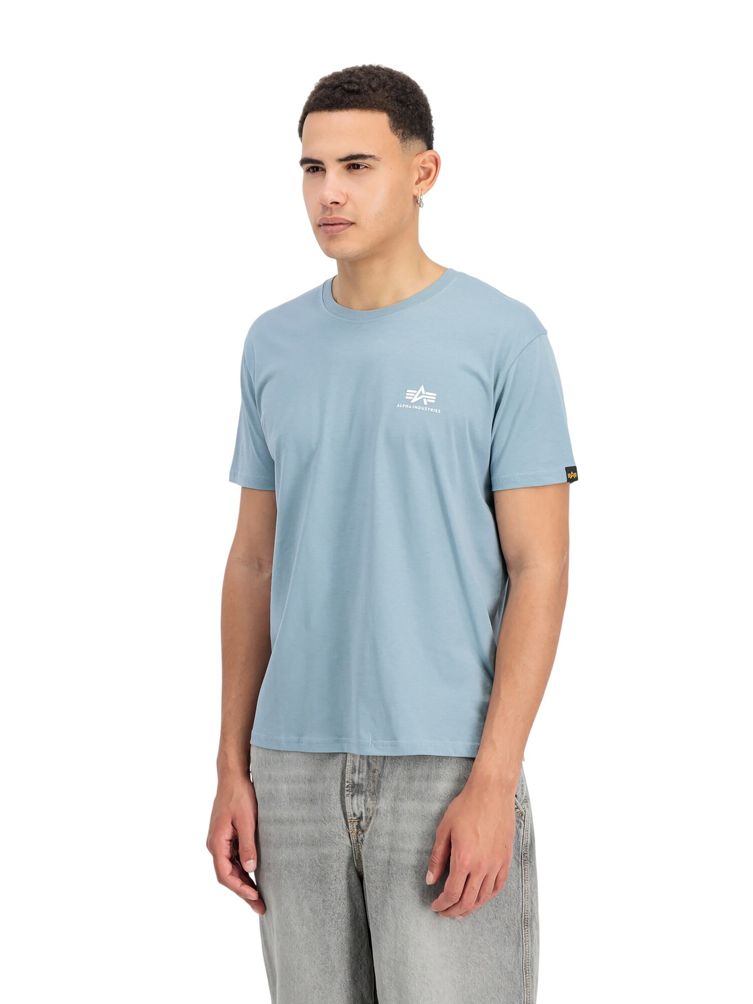 ALPHA INDUSTRIES Camiseta ópalo / blanco – imagen 3