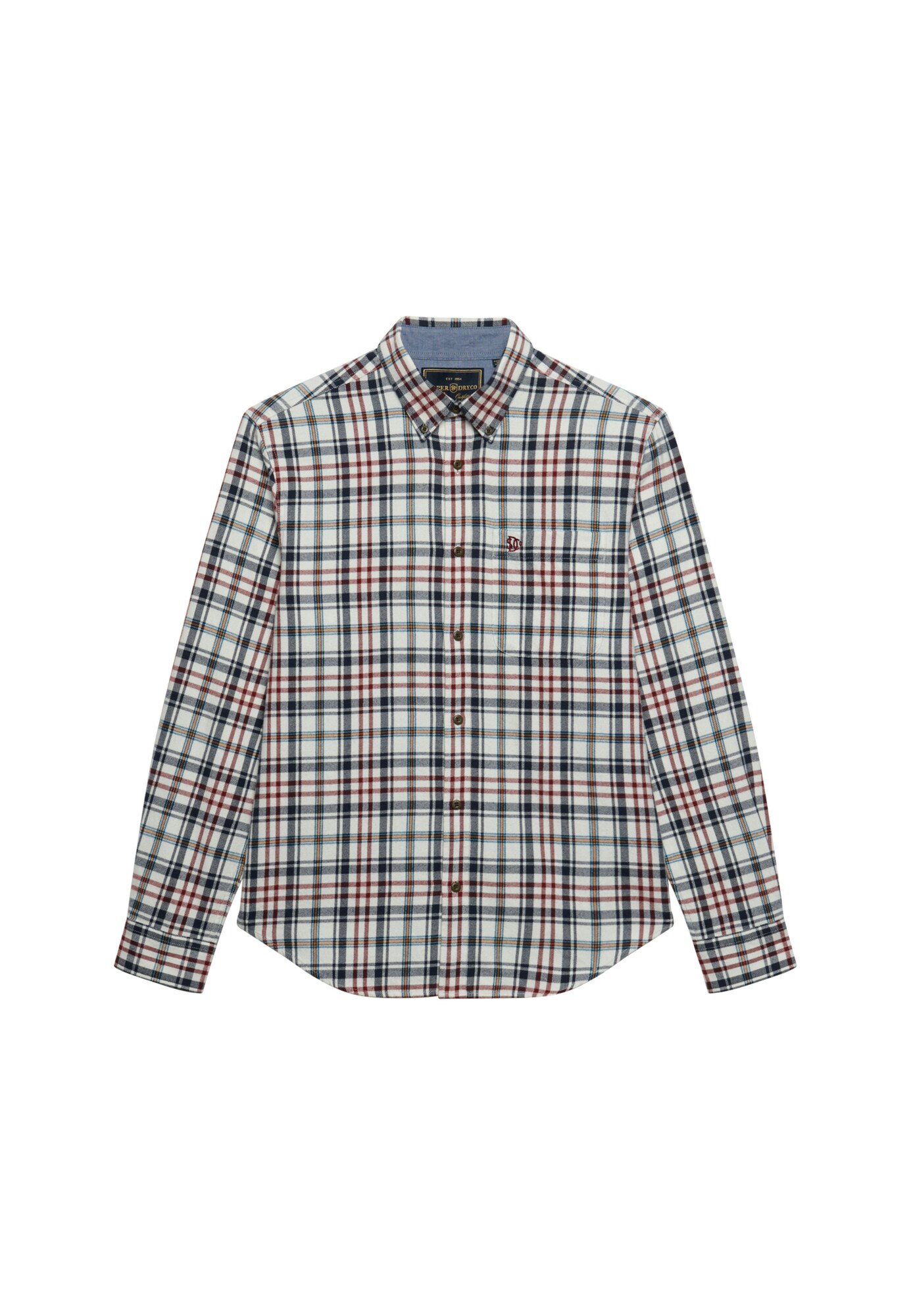 Superdry & Co Košeľa  tmavomodrá / oranžová / karmínovo červená / biela