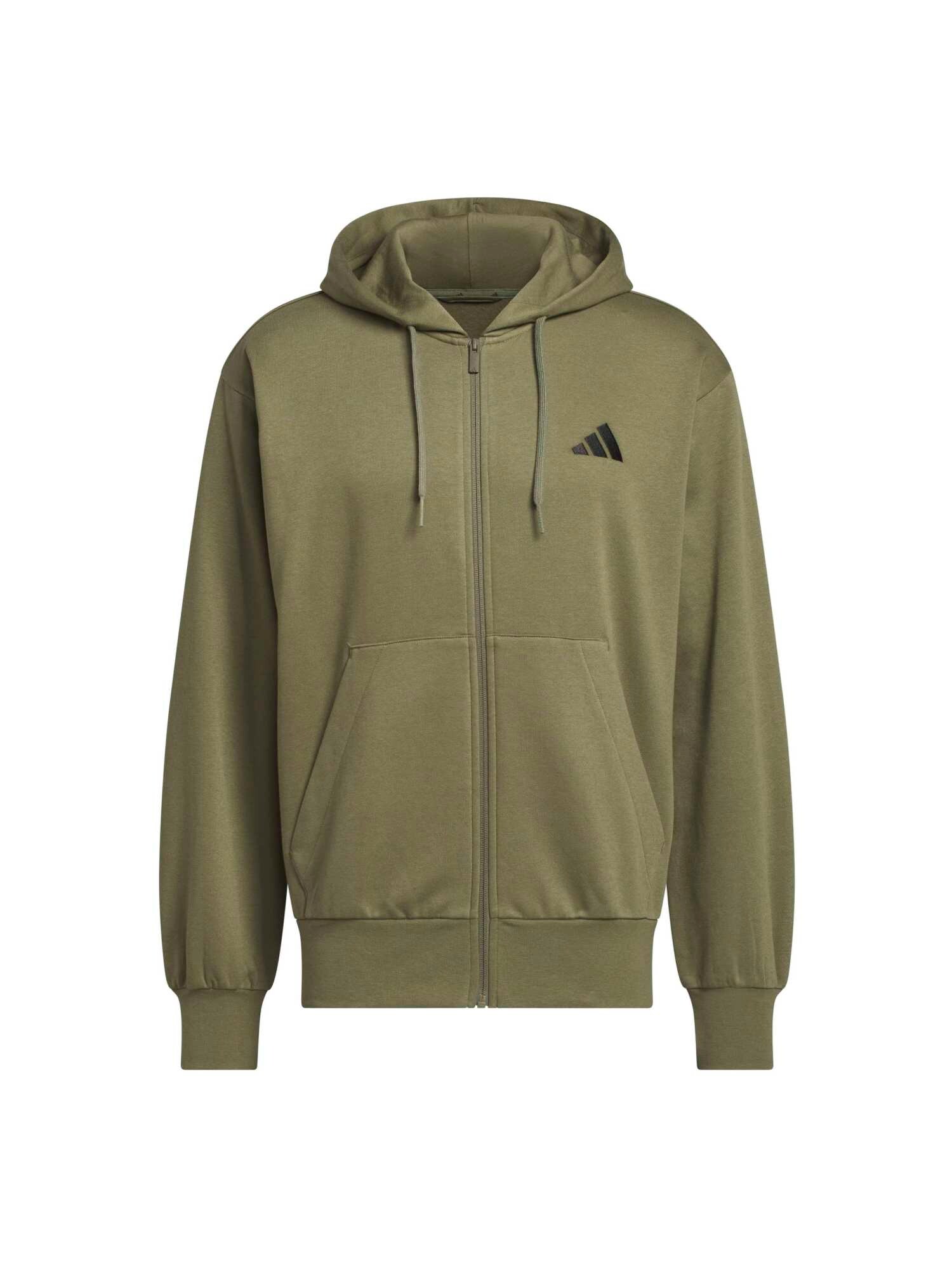 ADIDAS SPORTSWEAR Bluză cu fermoar sport oliv / negru