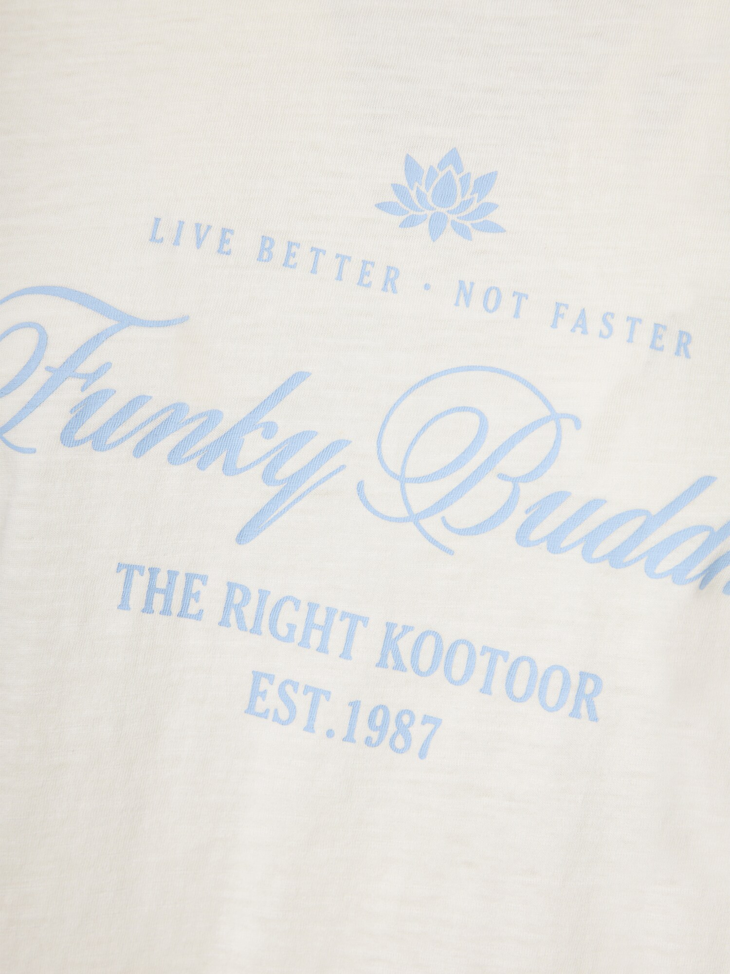 Funky Buddha Póló  ekrü / kék termék 2. képe