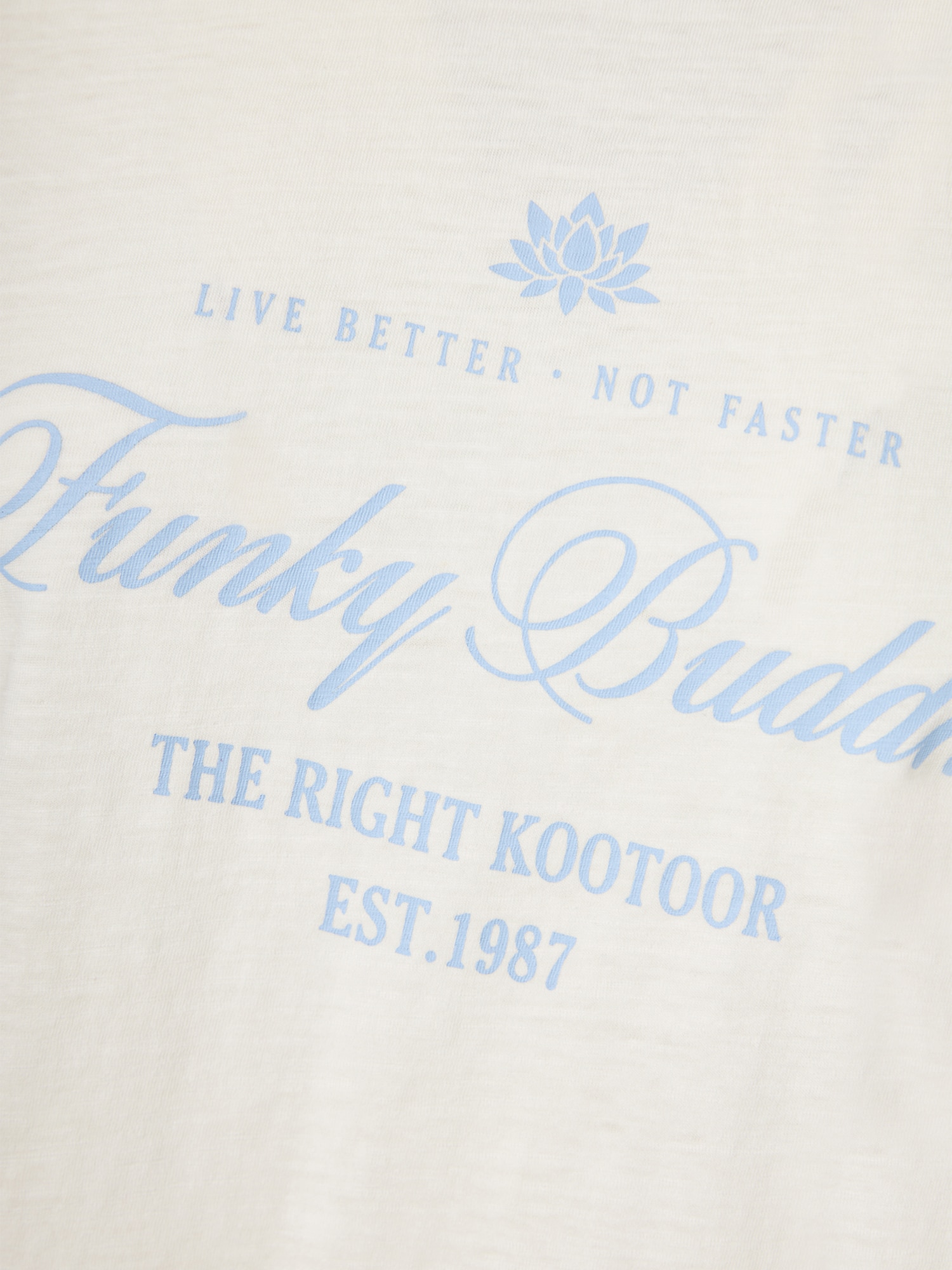 Funky Buddha Póló ekrü / kék termék 2. képe