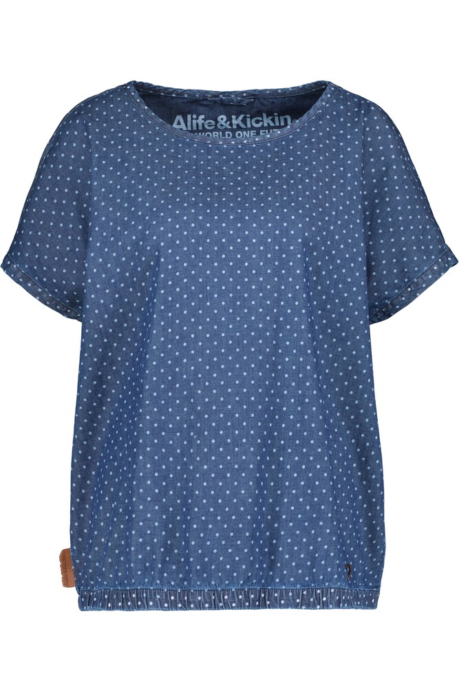 alife & kickin Shirt 'SunoAK' Damen Größe S nachtblau / hellblau