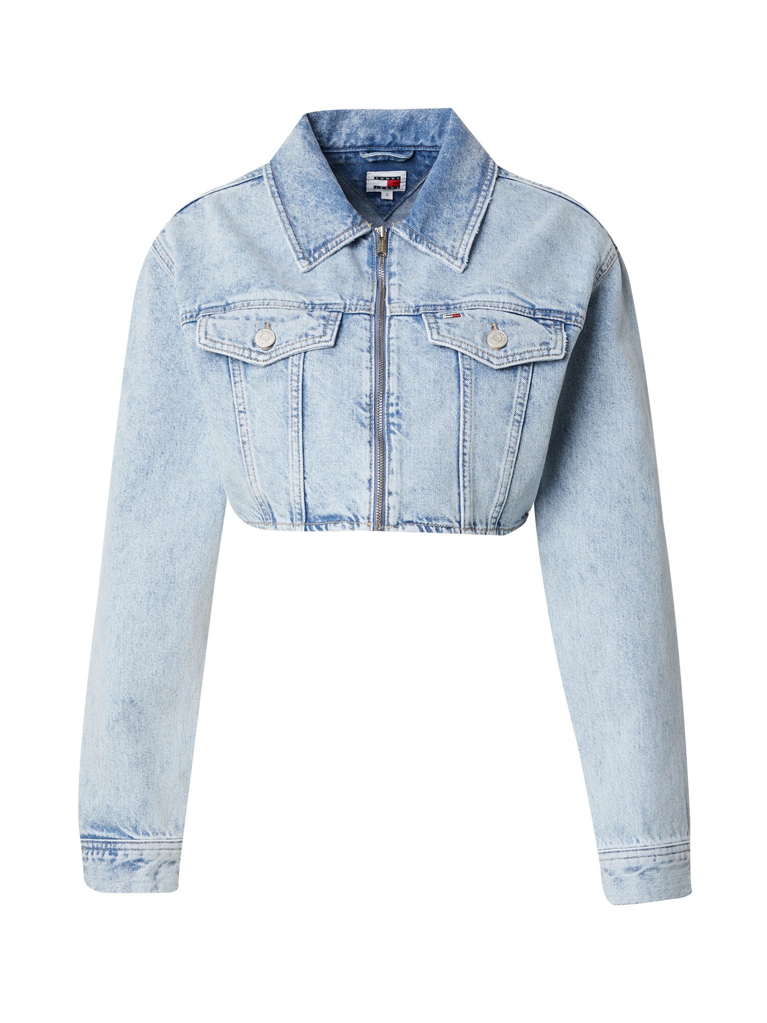 Tommy Jeans Prechodná bunda  modrá denim