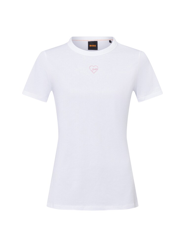 BOSS T-Shirt 'C_Elogo_21' Damen Größe XS pink / weiß