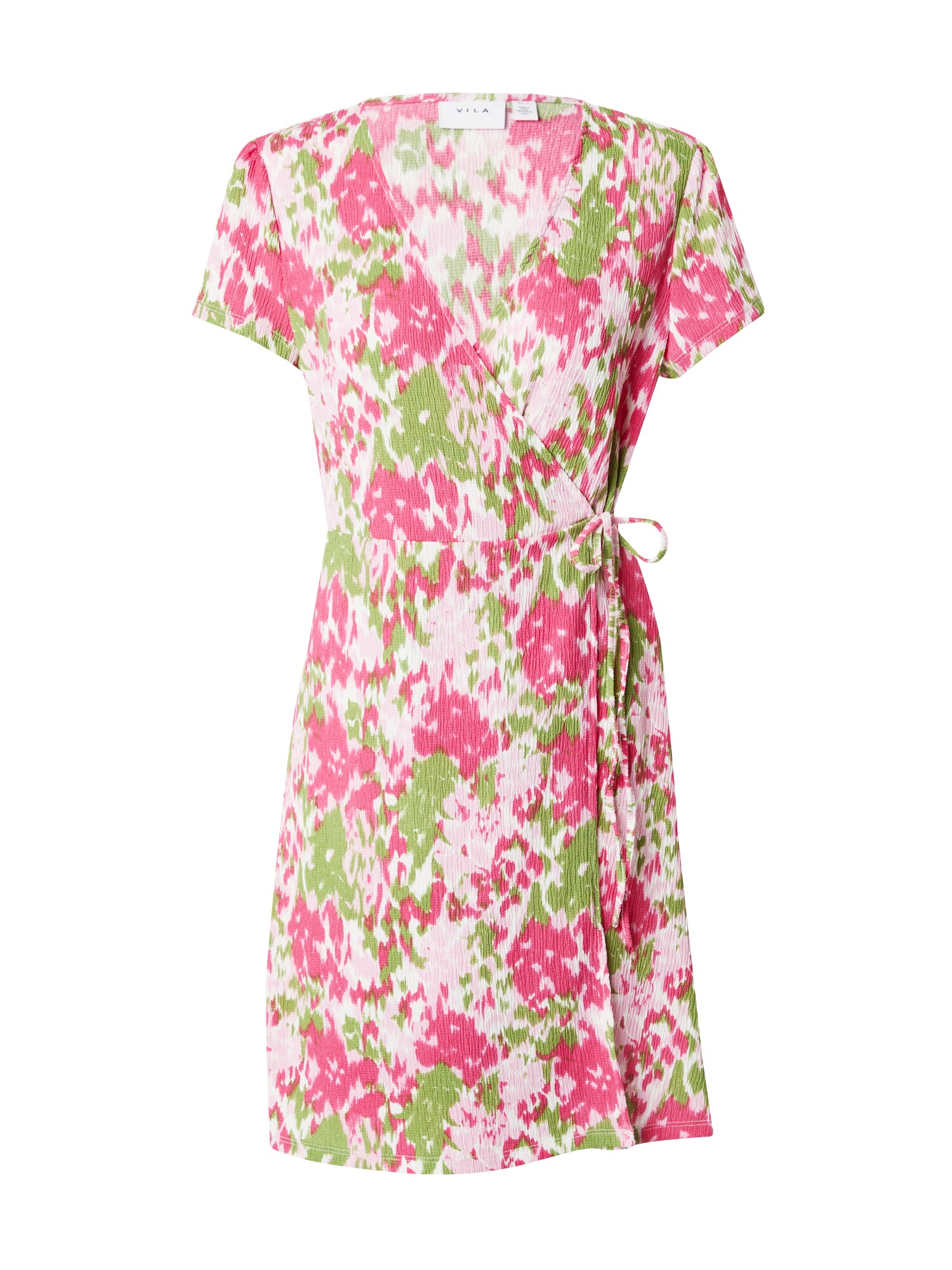 VILA Rochie LAYA LUA  crem / verde kiwi / roz / roz pitaya