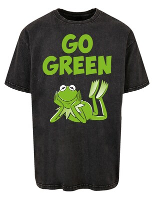 F4NT4STIC Shirt ‘Disney Muppets Go Green’ Groen / Zwart