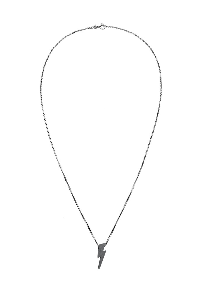 KUZZOI Halskette 'Blitz' Herren Größe 55 grau / silber