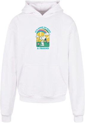 Merchcode Sweatshirt ‘Peanuts – It’s Good To Have A Friend’ Lichtblauw / Geel / Groen / Wit