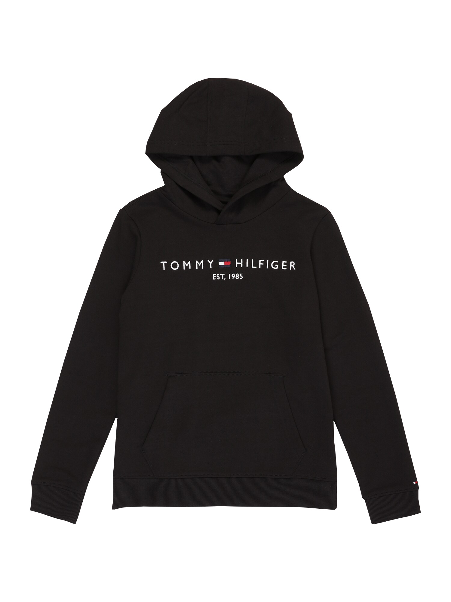 TOMMY HILFIGER Megztinis be užsegimo  juoda / balta / raudona / tamsiai mėlyna