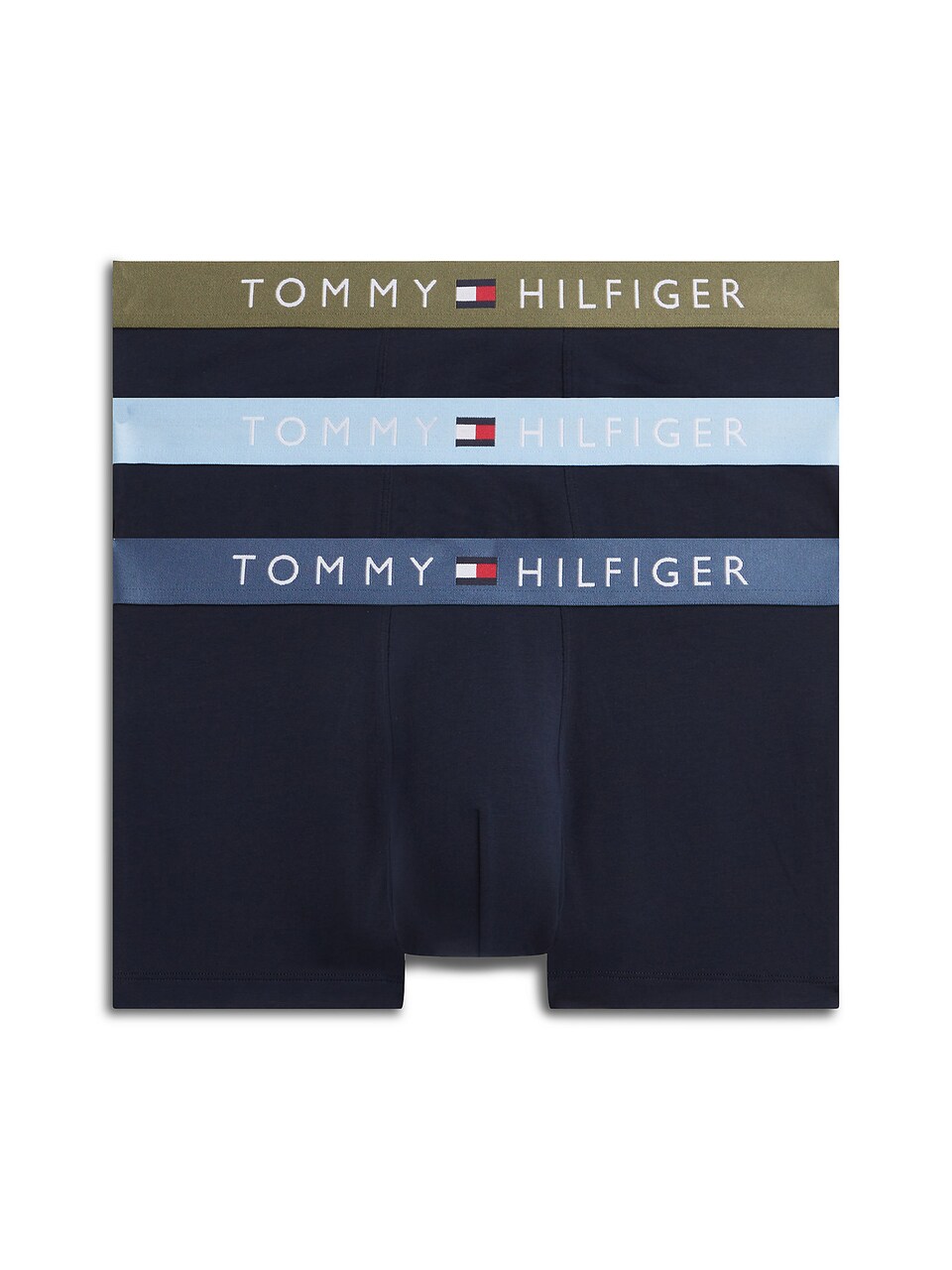 Boxershorts ljusblå / mörkblå / oliv