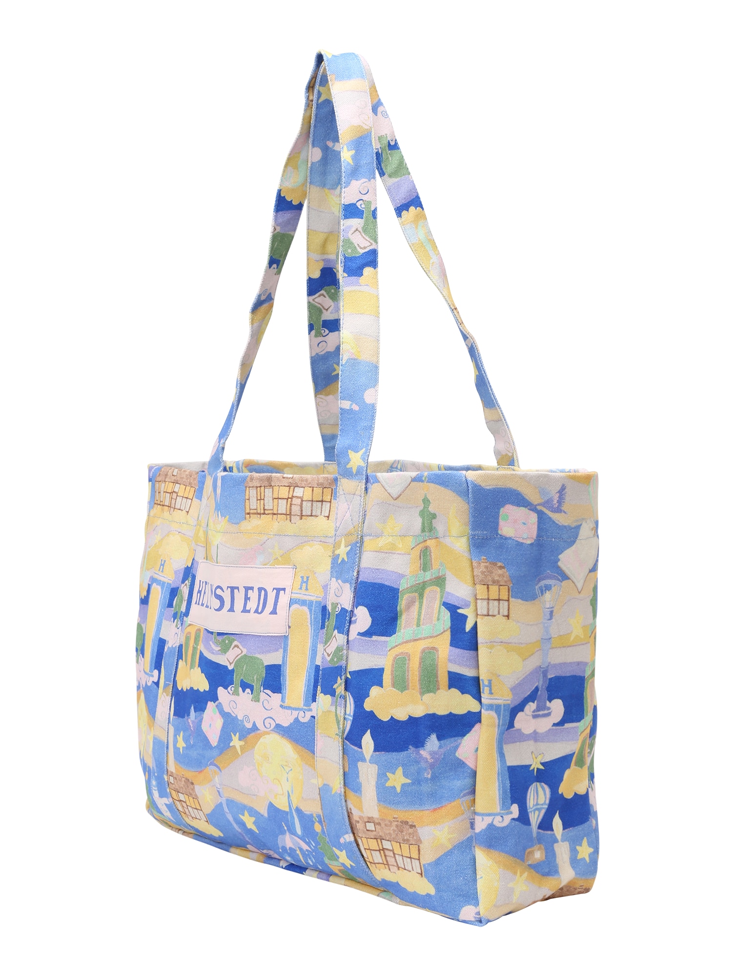 Helmstedt Pirkinių krepšys mėlyna / geltona / purpurinė / balta