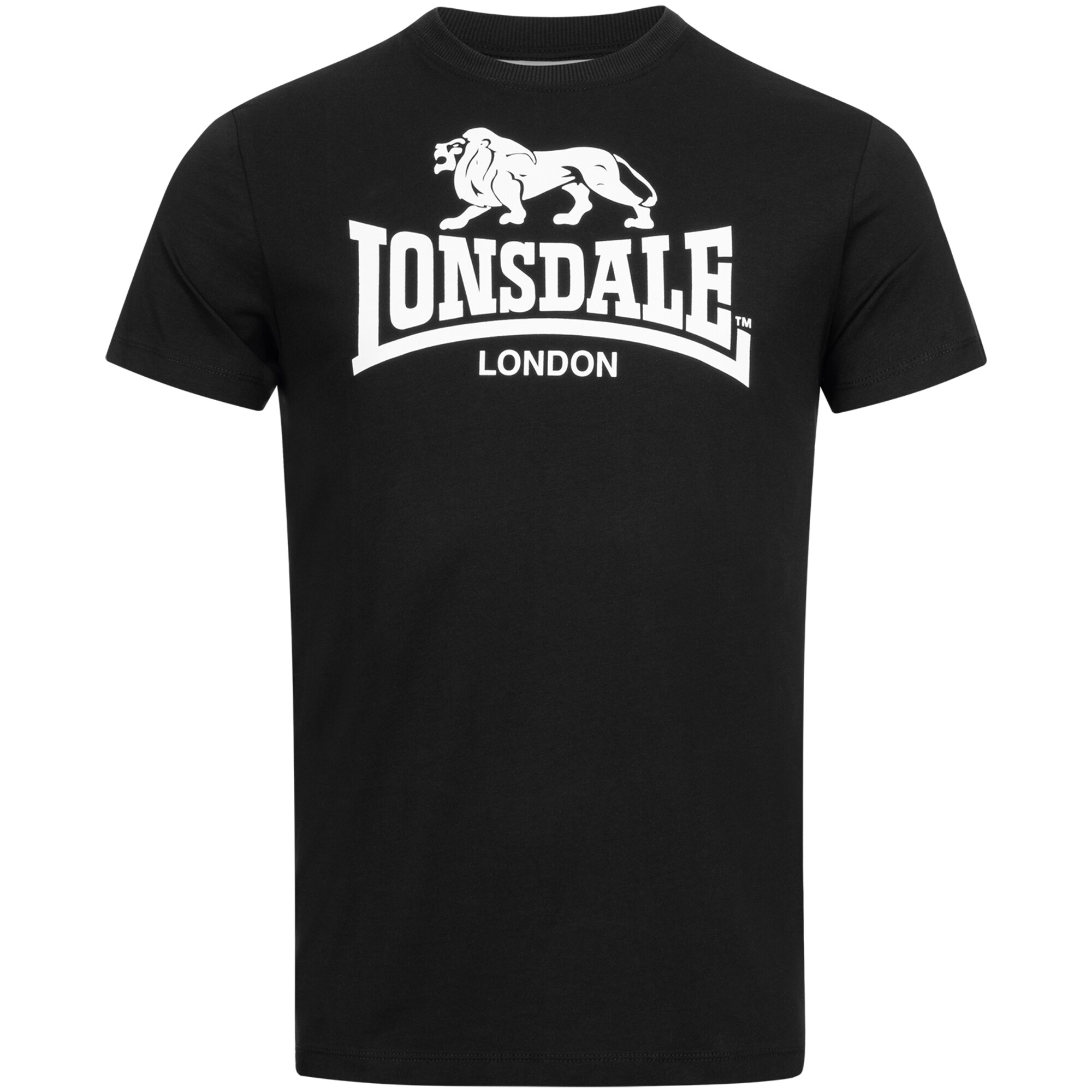 LONSDALE Póló 'ST. ERNEY'  fekete / fehér akciós termékkép 1