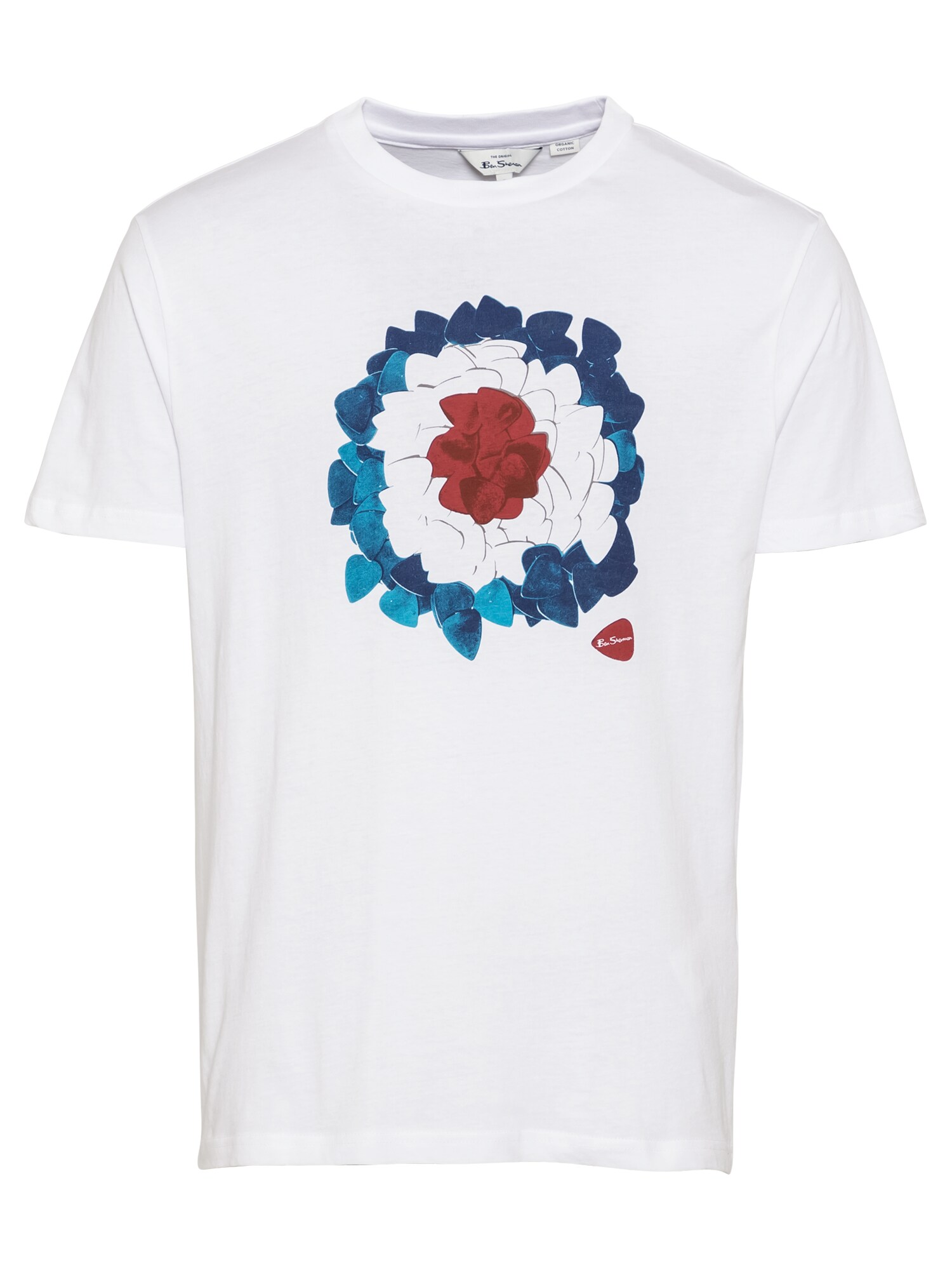 Ben Sherman Marškinėliai 'PLECTRUM'  balta / mėlyna / pastelinė raudona / turkio spalva