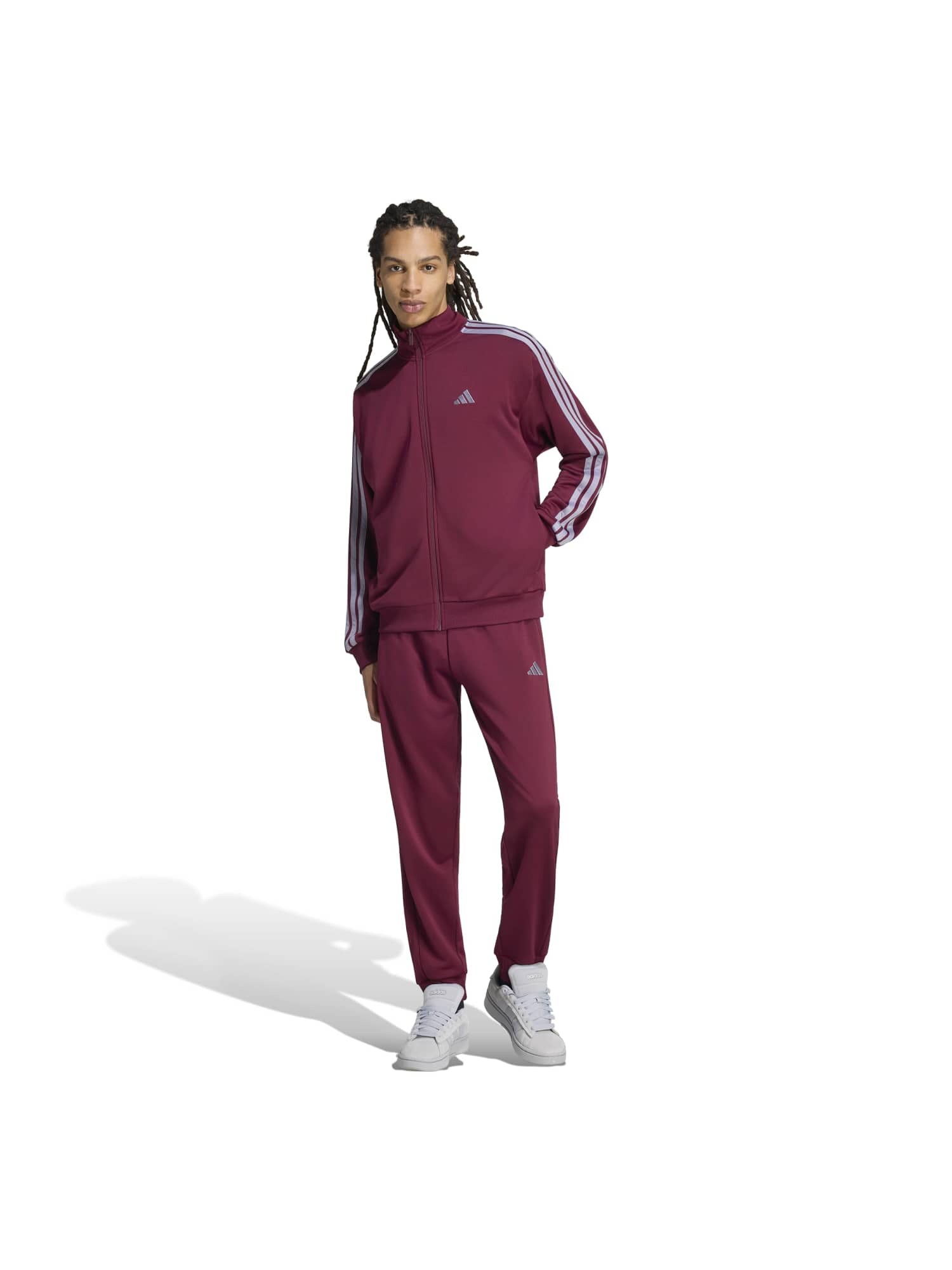 ADIDAS SPORTSWEAR Chándal  borgoña / blanco – imagen 4