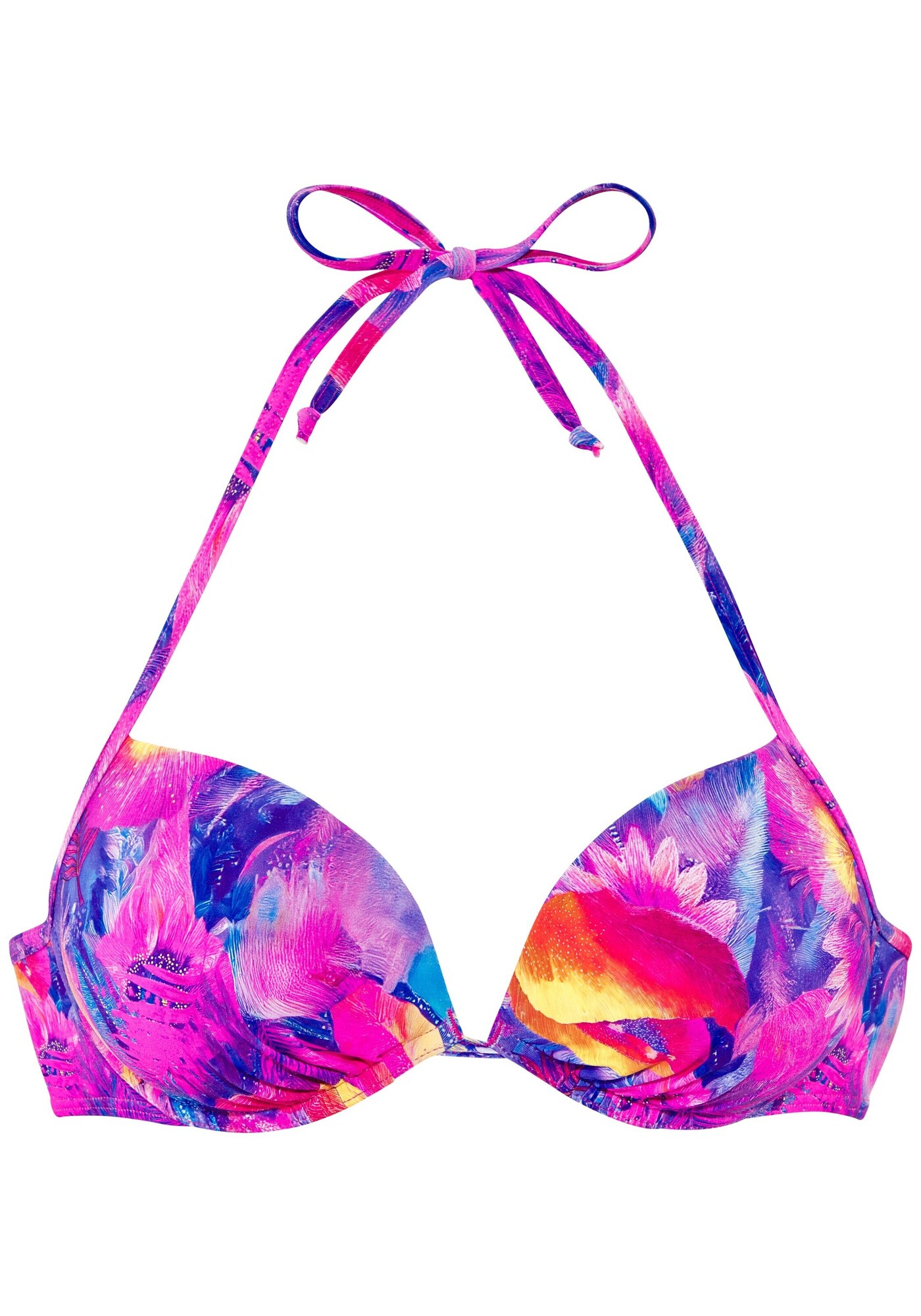 VENICE BEACH Bikinový top  ultramarínová / orchideová / oranžová / tmavočervená