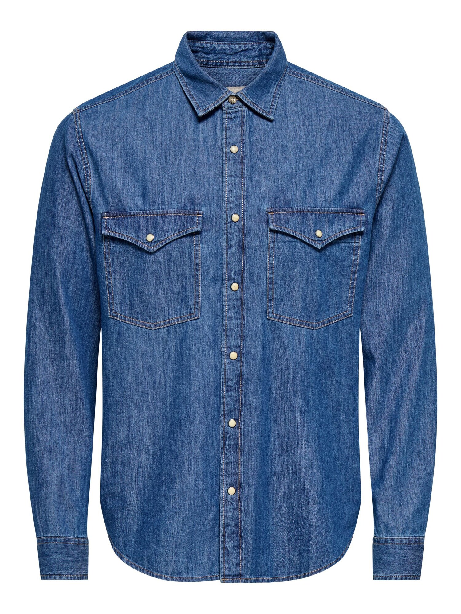 Only & Sons Cămașă ONSRAY albastru denim