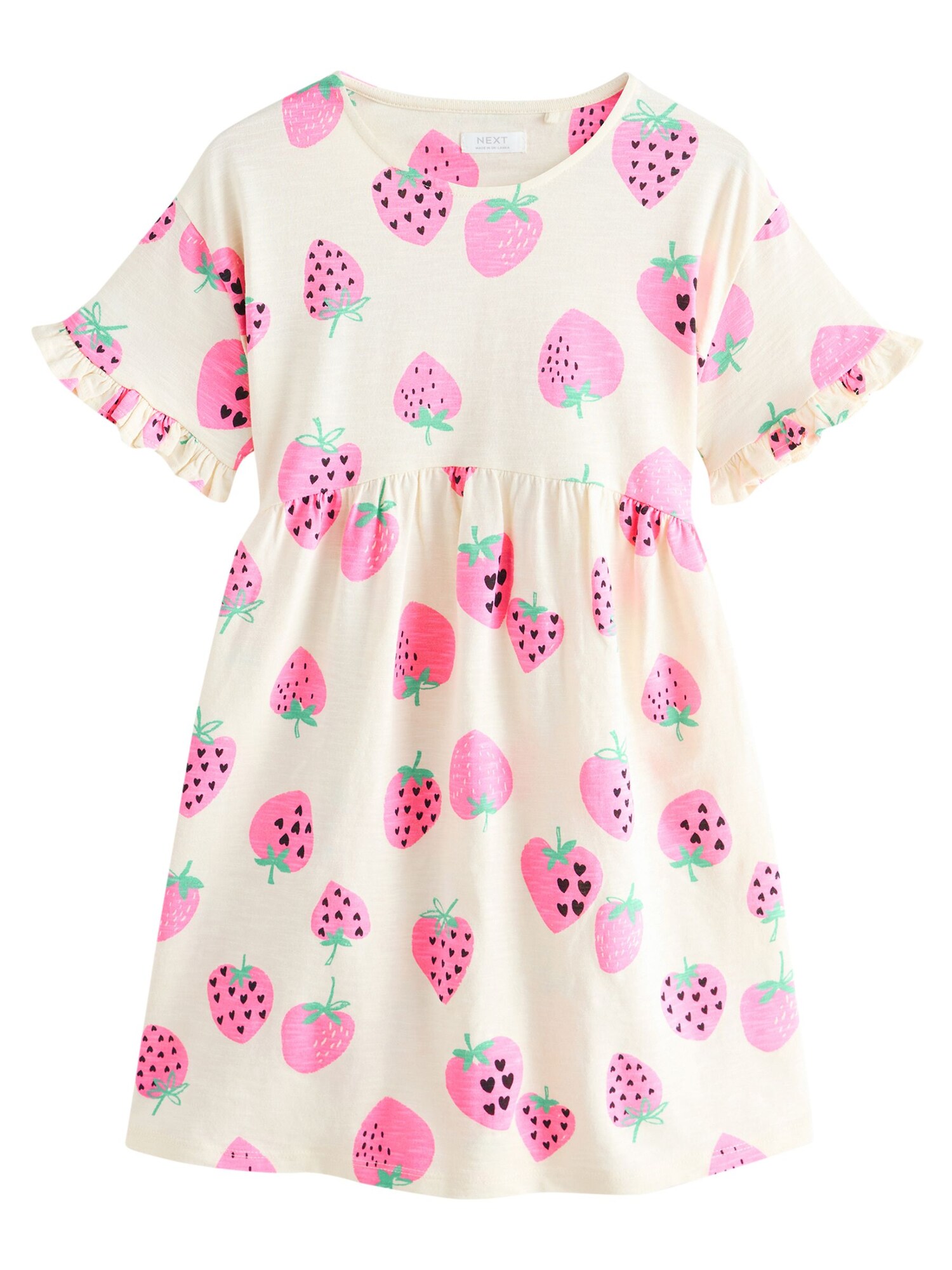 Next Rochie  crem / verde jad / roz deschis / negru