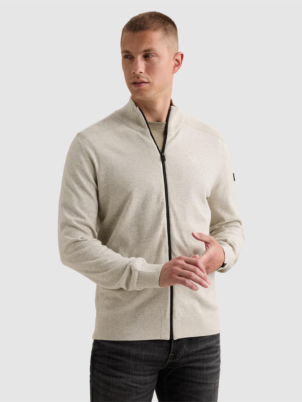 Kofta 'Cardigan in 100% cotton with zipper closure'