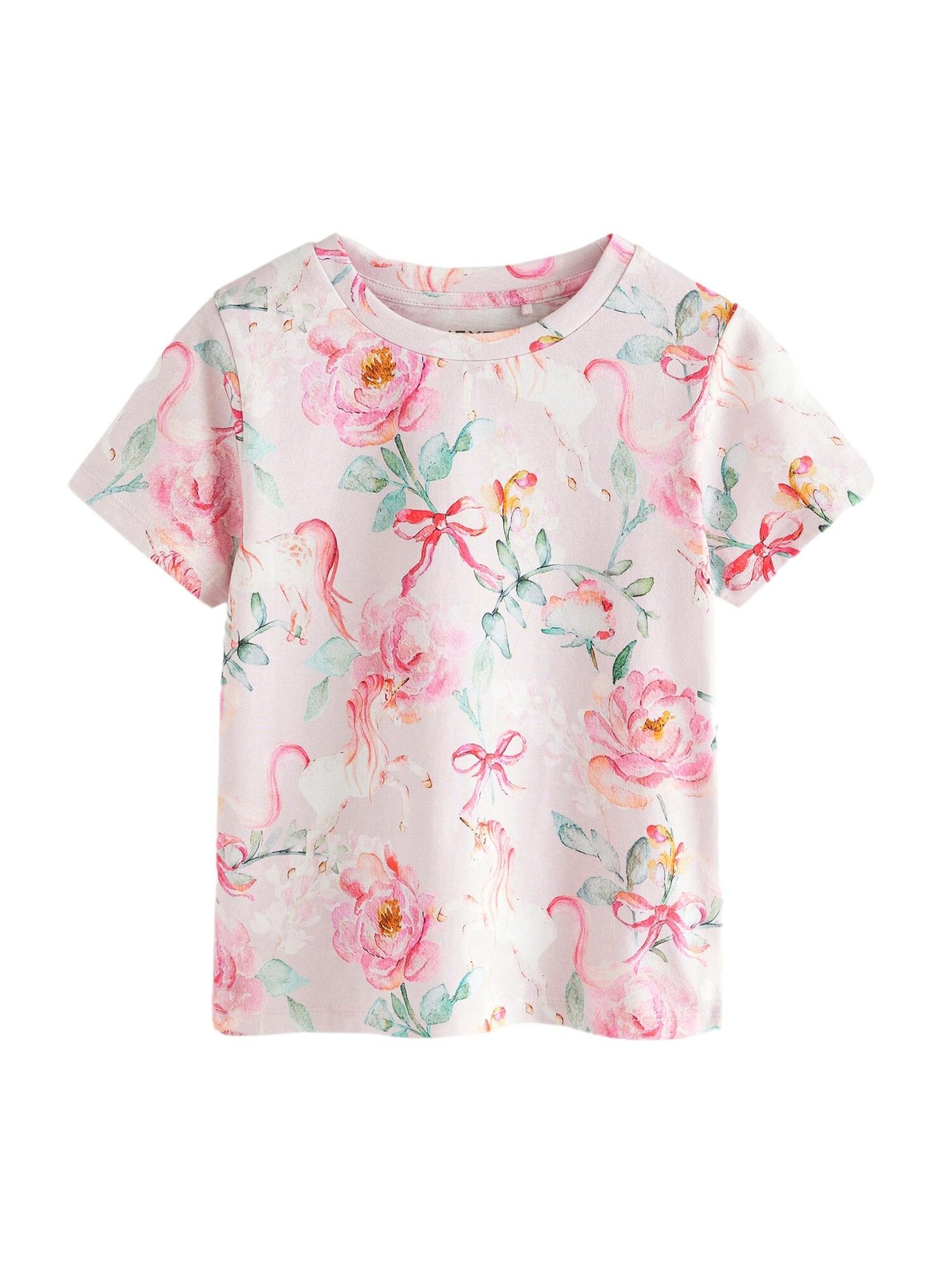 Next Tricou  verde smarald / portocaliu / roz / roz