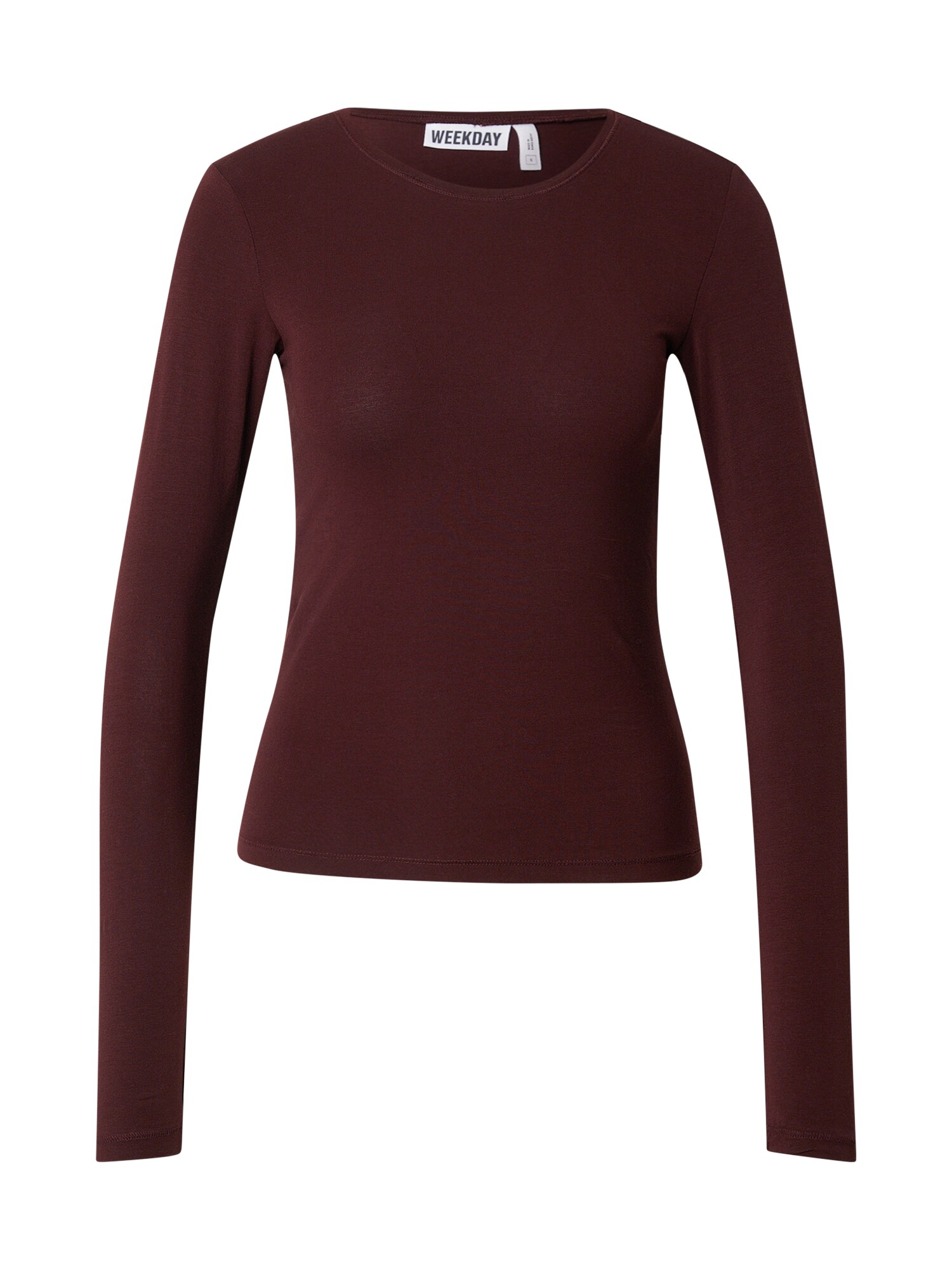 WEEKDAY Tricou  roșu burgundy