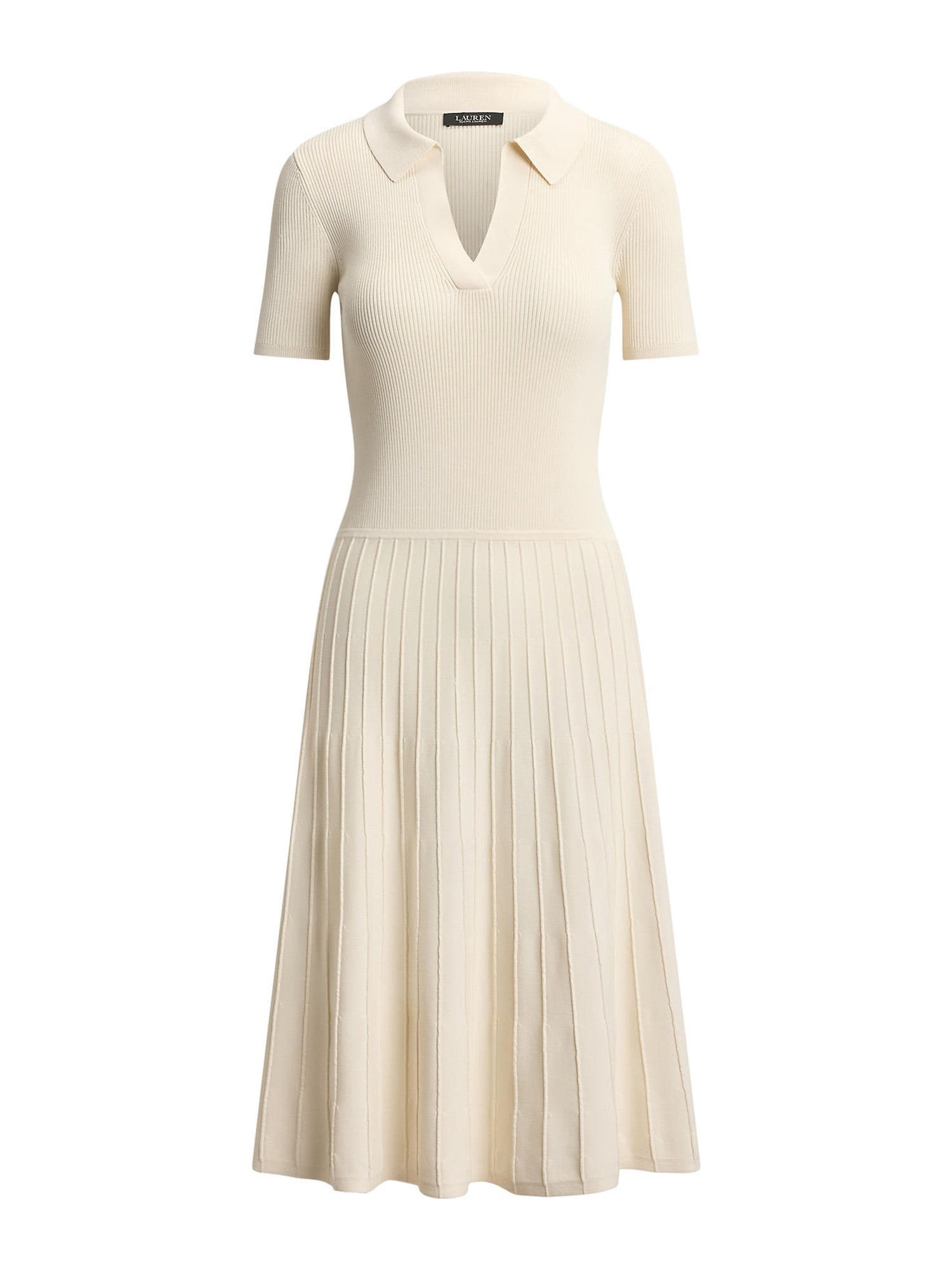 Lauren Ralph Lauren Pletené šaty  krémová