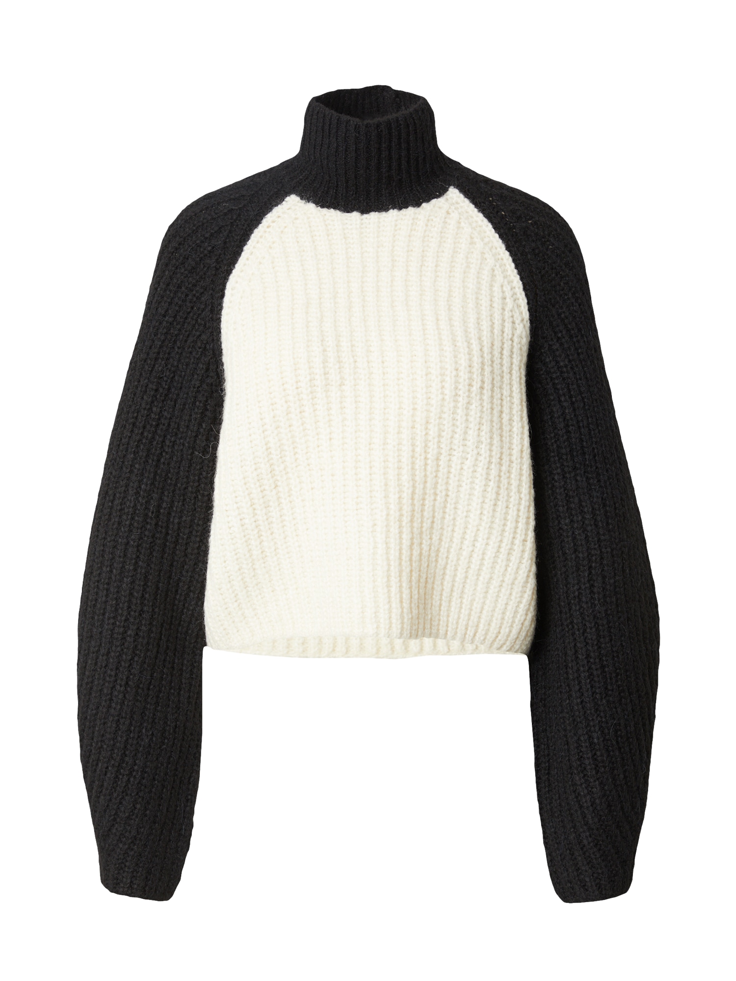 EDITED Пуловер 'Diandra'  черно / бяло