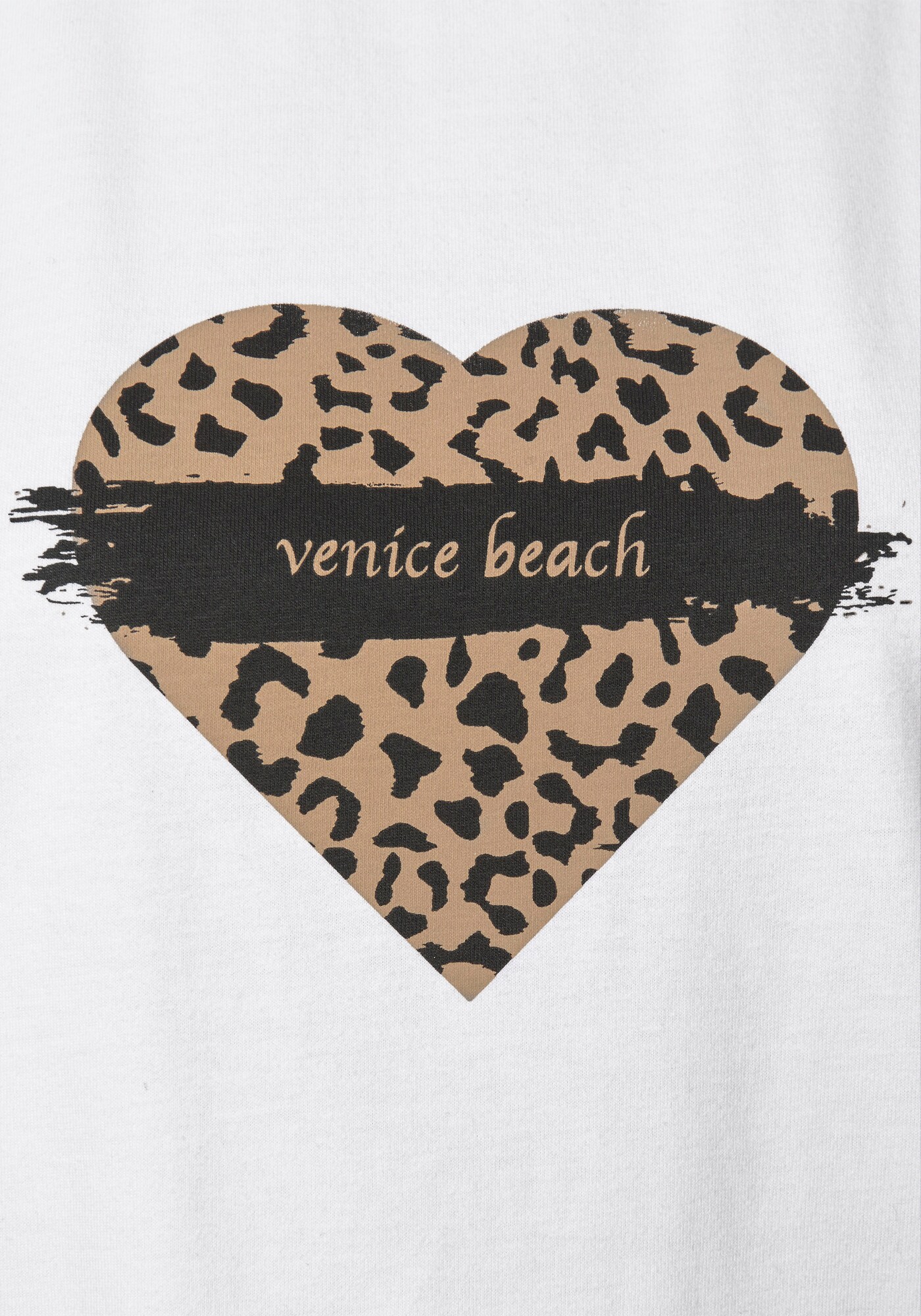 VENICE BEACH Póló  sötét bézs / fekete / fehér termék 2. képe