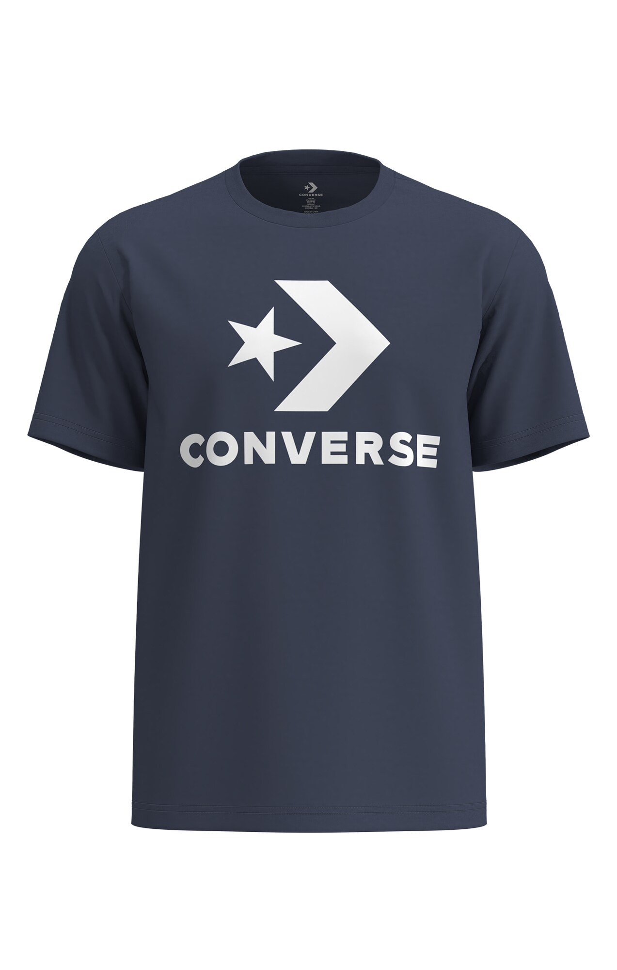 CONVERSE Tricou  bleumarin / alb