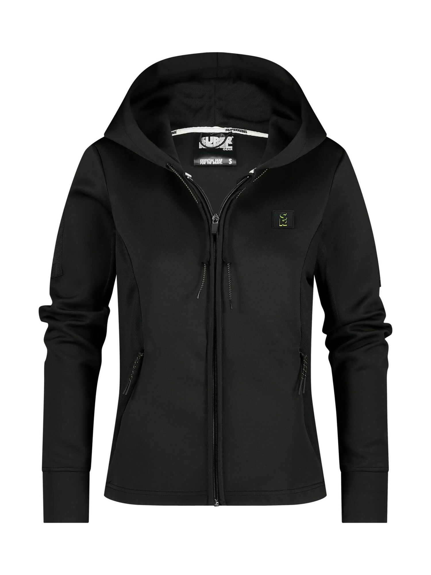 SUPERREBEL® GEAR Sudadera con cremallera deportiva 'OLIVIA' negro